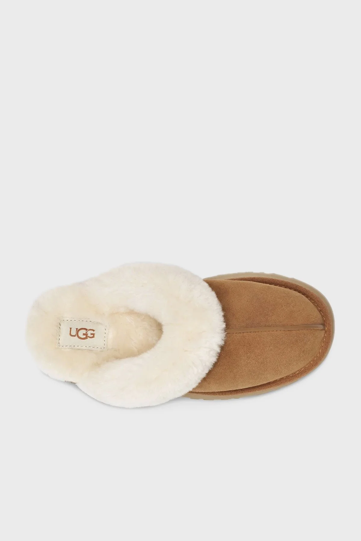 Ugg Kalın Tabanlı Kürklü Süet Kadın Terlik 1122550 TABA - 6
