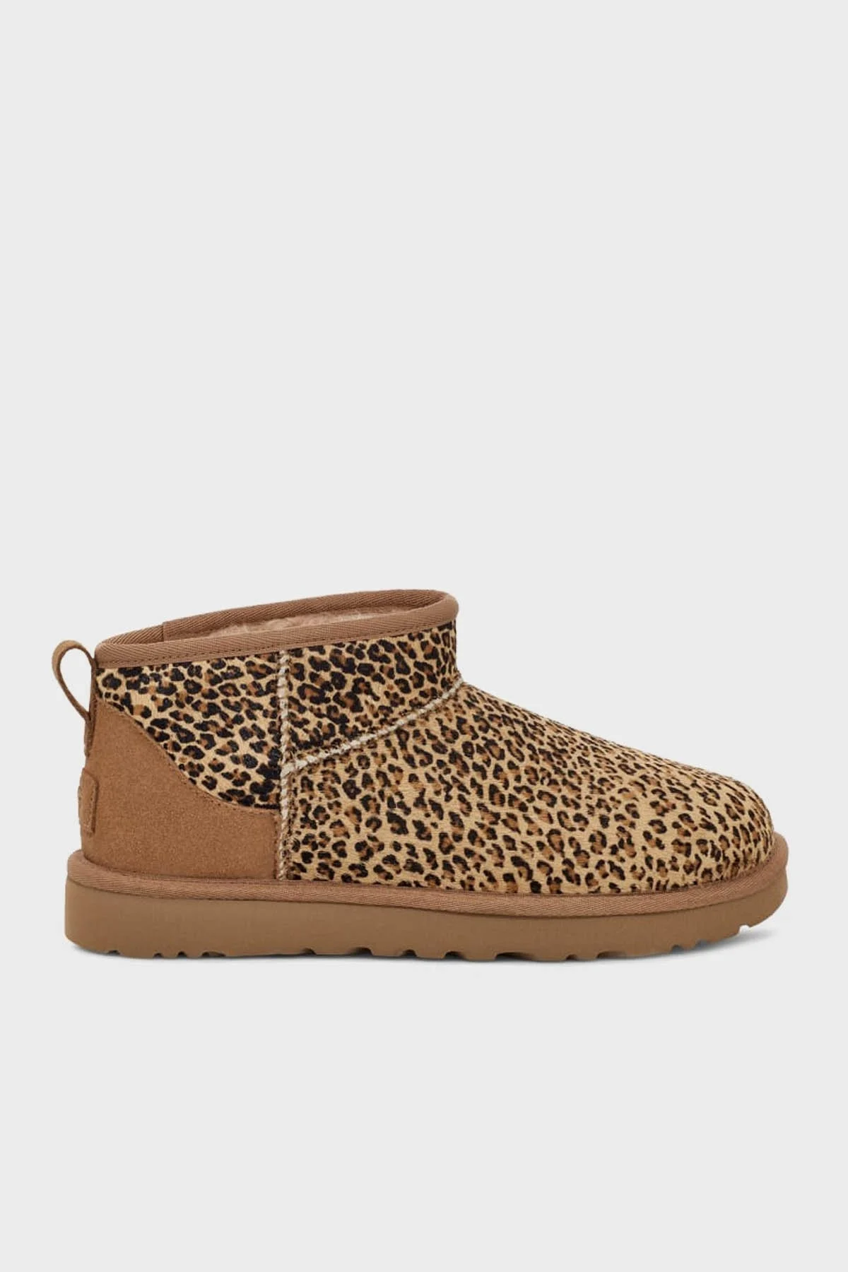 Ugg Leopar Desenli Kalın Astarlı Süet Mini Bayan Bot 1149270 TABA - 1