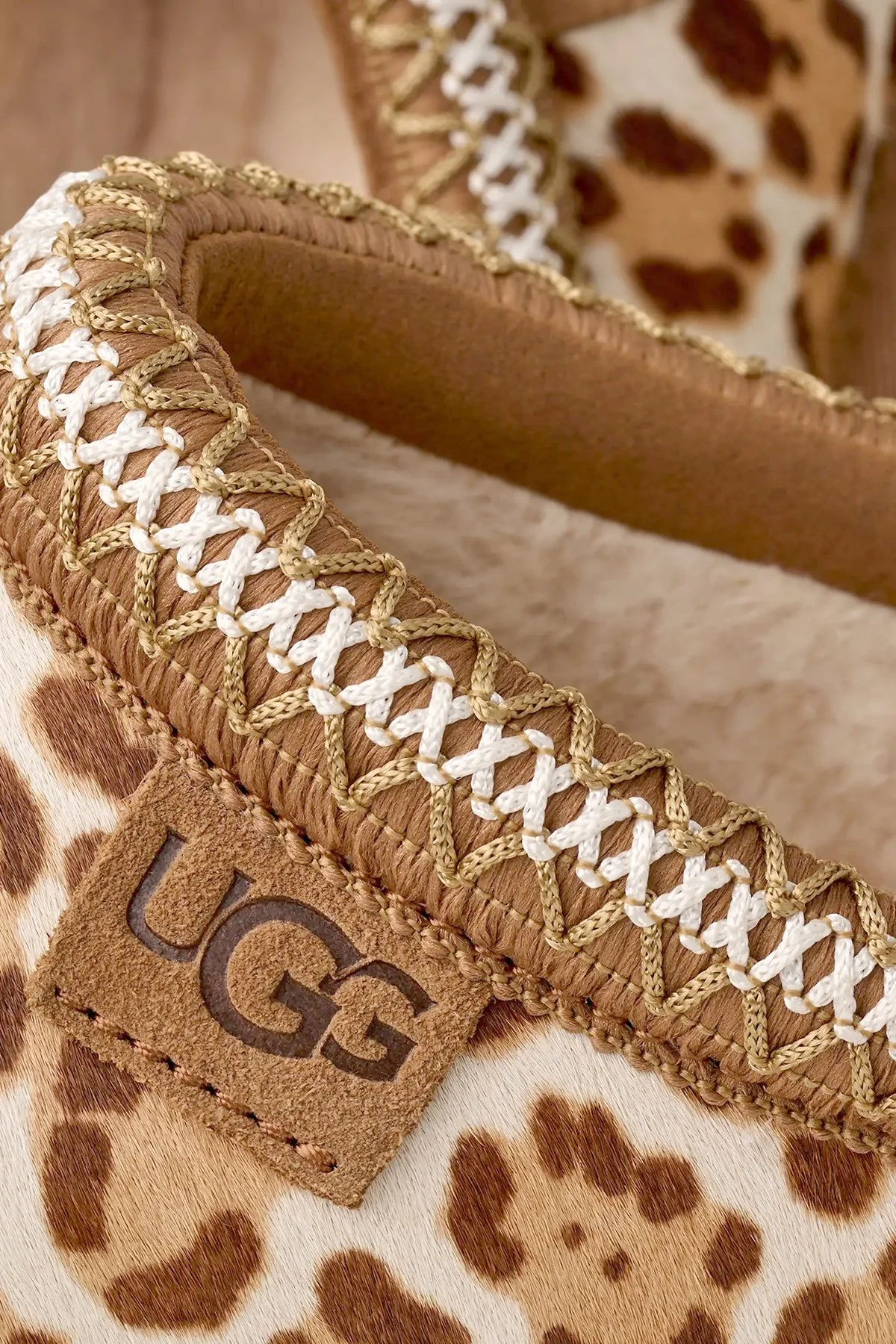 Ugg Leopar Desenli Kalın Taban Bayan Terlik 1177890 LEOPAR - 5
