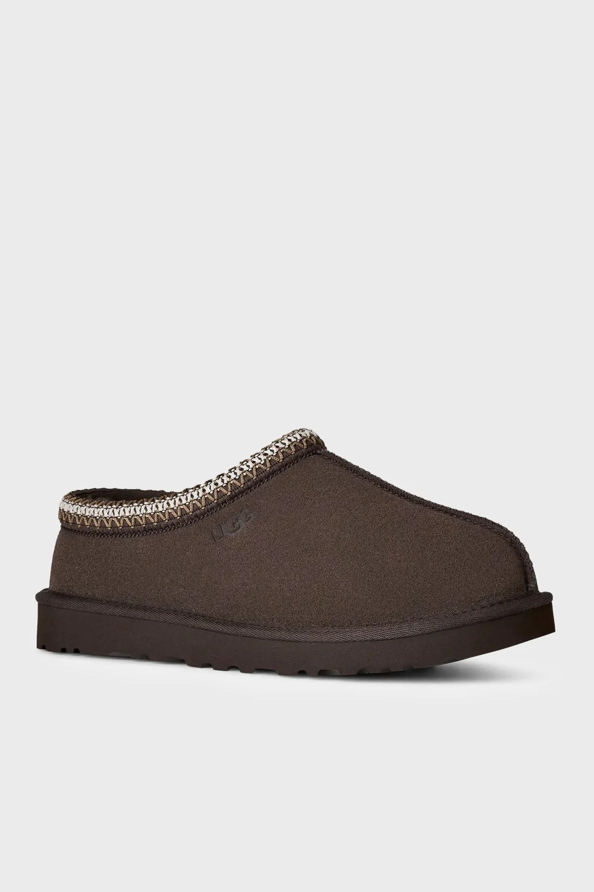 Ugg Logolu Dikiş Detaylı Süet Erkek Terlik 1174671 Koyu kahve - 3