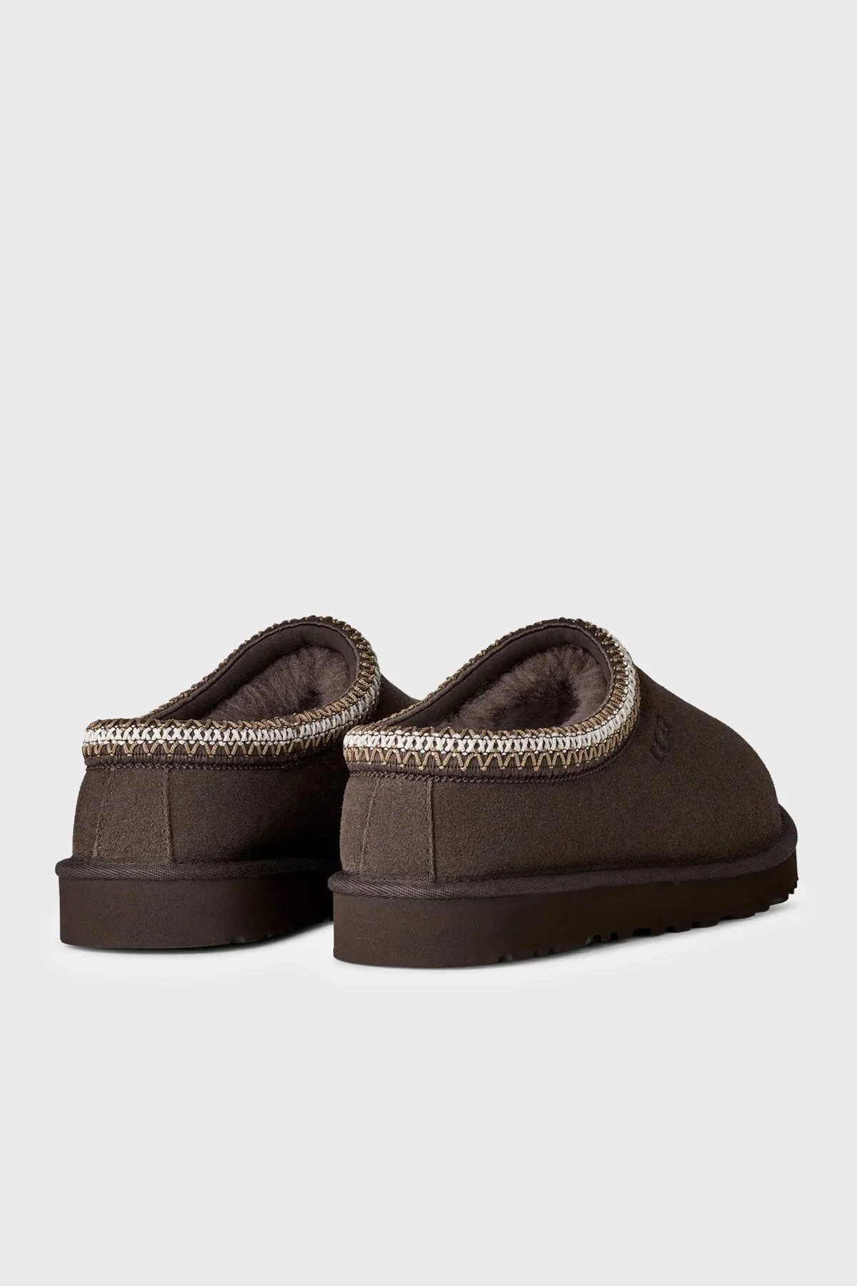 Ugg Logolu Dikiş Detaylı Süet Erkek Terlik 1174671 Koyu kahve - 4