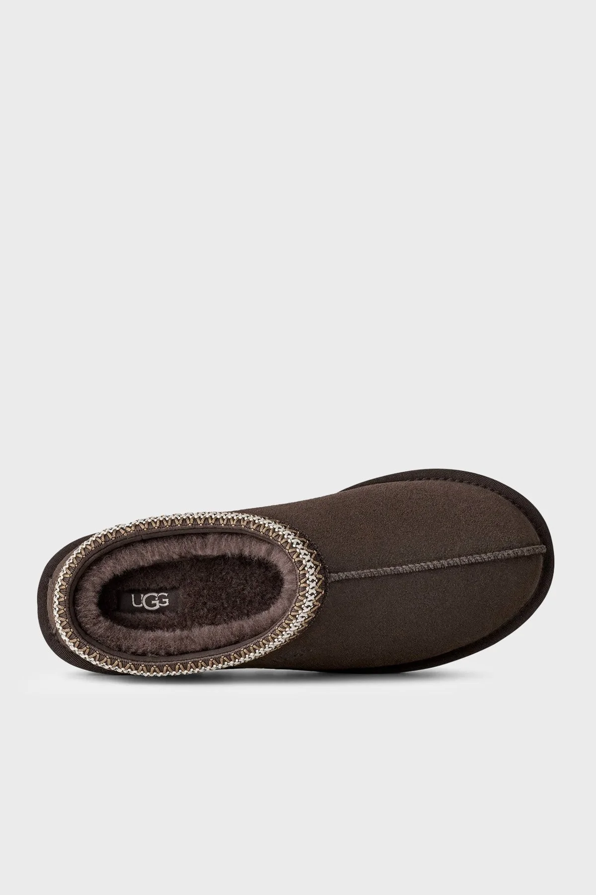 Ugg Logolu Dikiş Detaylı Süet Erkek Terlik 1174671 Koyu kahve - 5