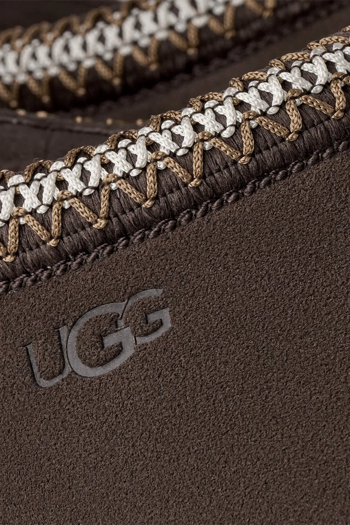 Ugg Logolu Dikiş Detaylı Süet Erkek Terlik 1174671 Koyu kahve - 7