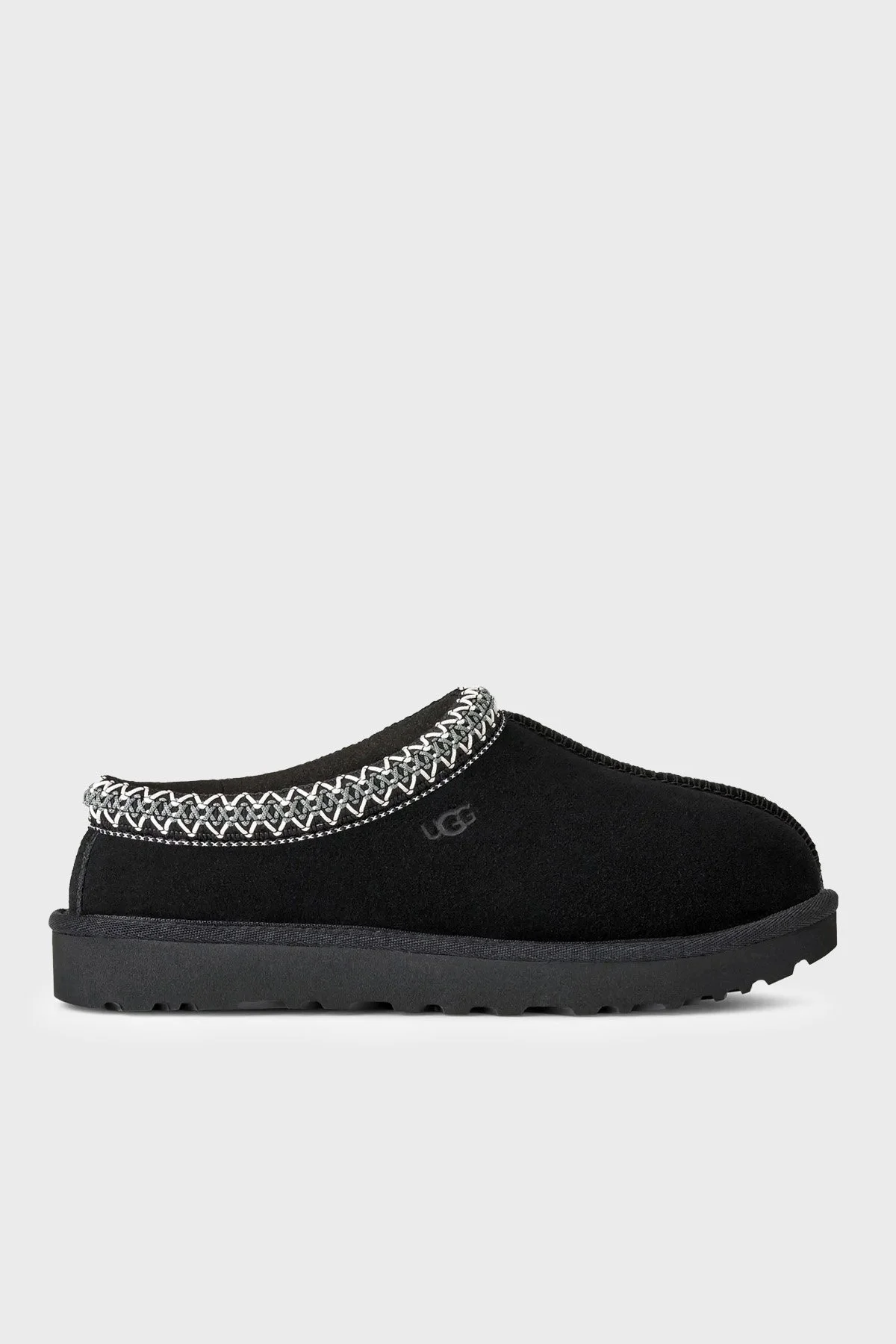 Ugg Logolu Dikiş Detaylı Süet Erkek Terlik 1174671 Siyah - 1