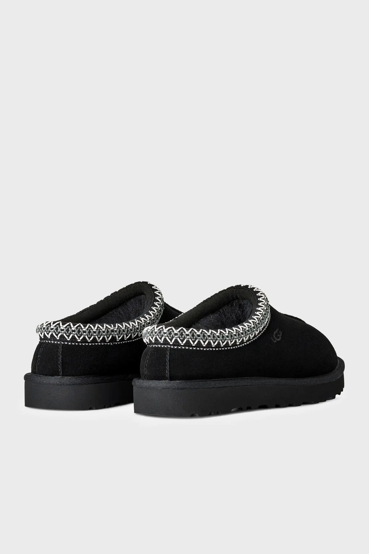 Ugg Logolu Dikiş Detaylı Süet Erkek Terlik 1174671 Siyah - 4