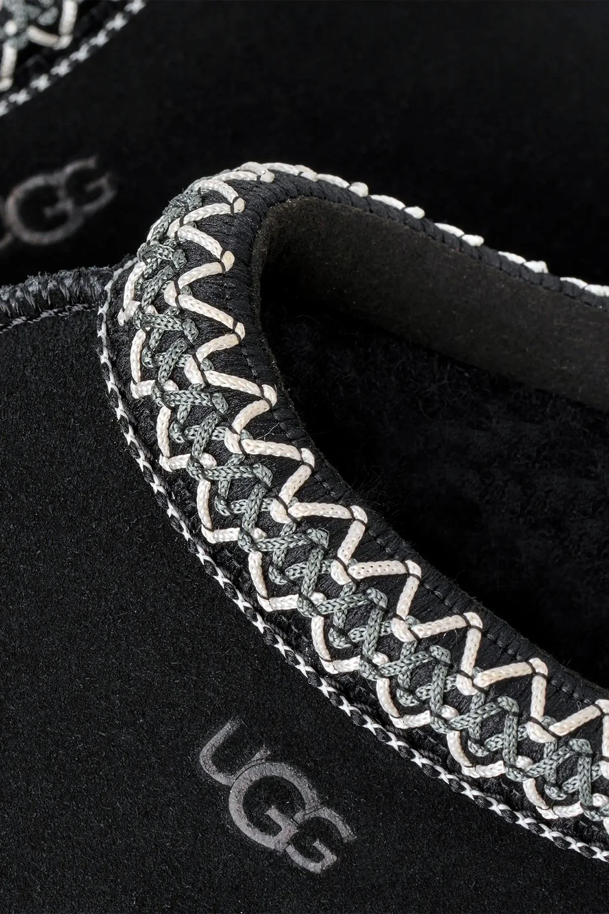 Ugg Logolu Dikiş Detaylı Süet Erkek Terlik 1174671 Siyah - 5