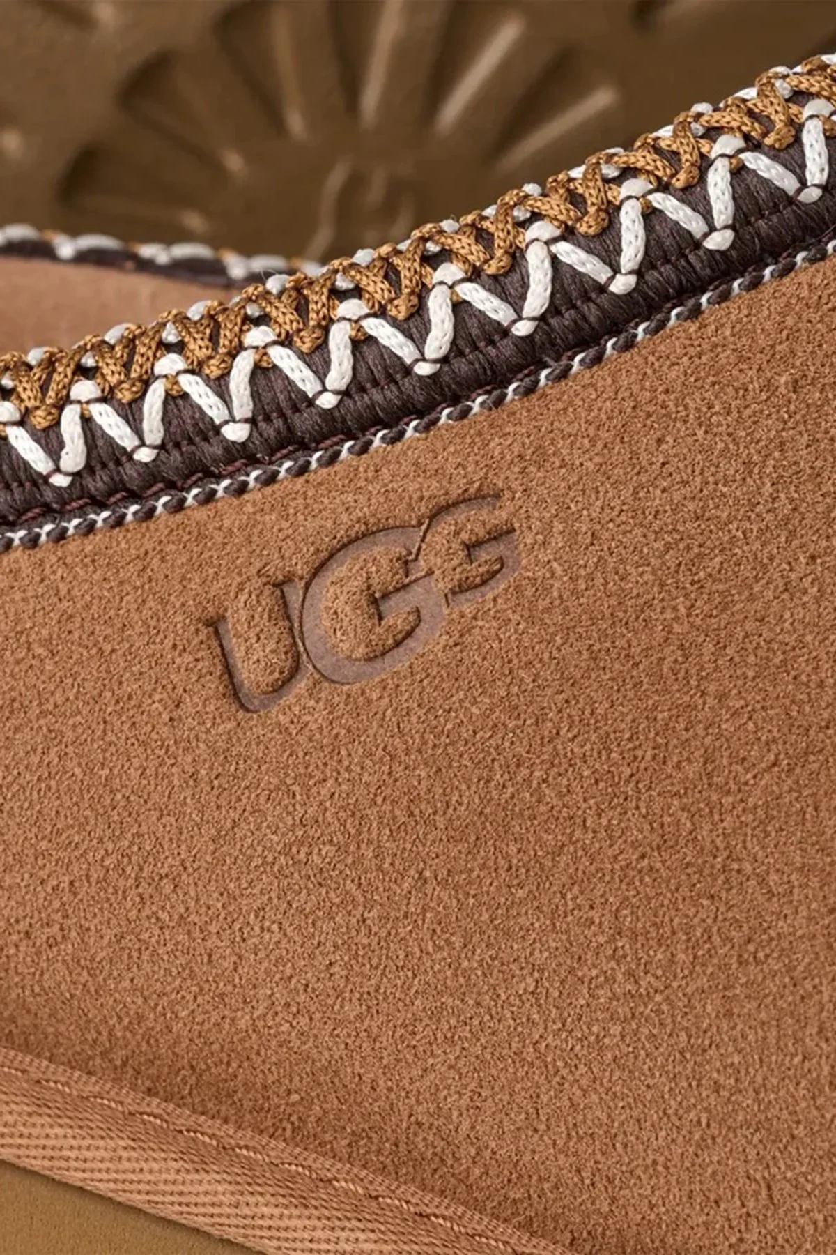 Ugg Logolu Dikiş Detaylı Süet Erkek Terlik 1174671 TABA - 6