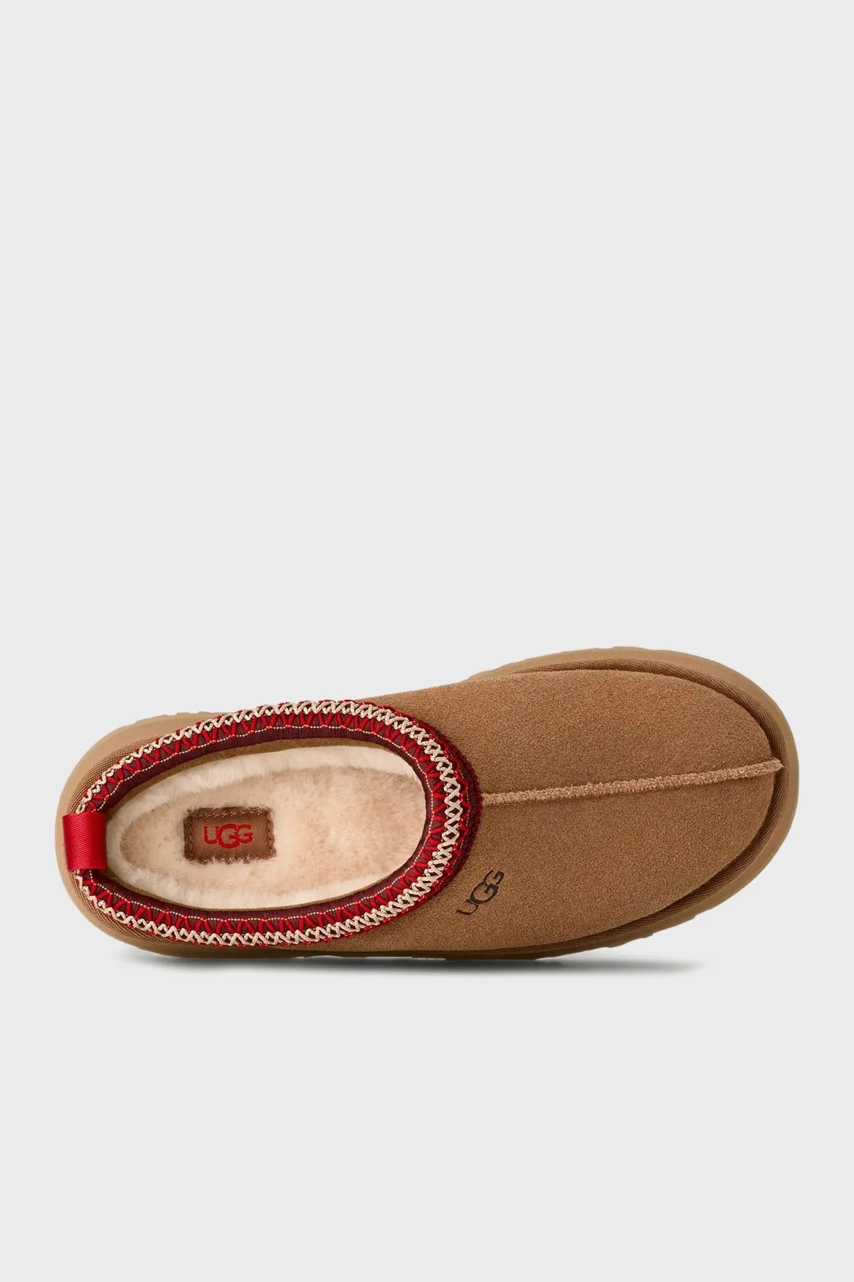 Ugg Logolu Hakiki Deri Paltform Taban Yünlü Süet Bayan Terlik 1174471 TABA - 5