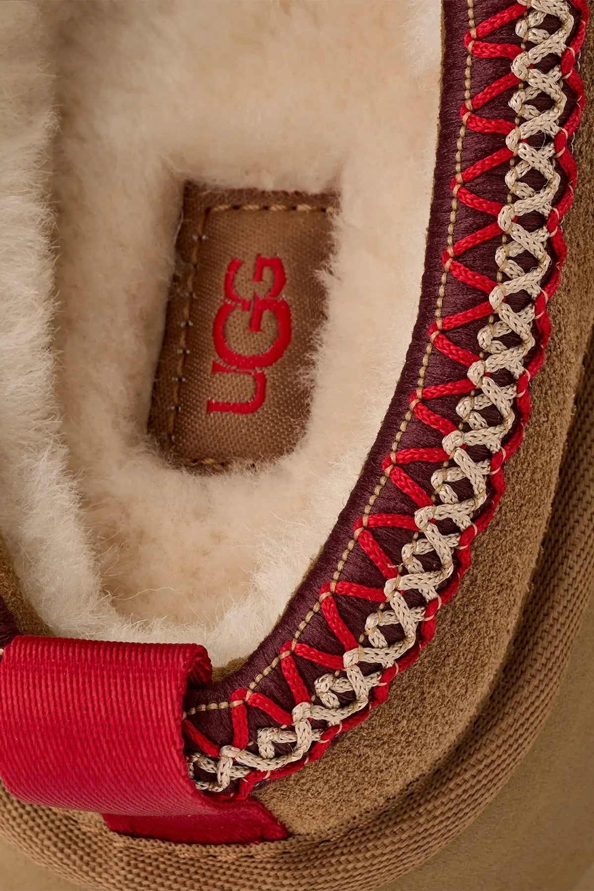 Ugg Logolu Hakiki Deri Paltform Taban Yünlü Süet Bayan Terlik 1174471 TABA - 6