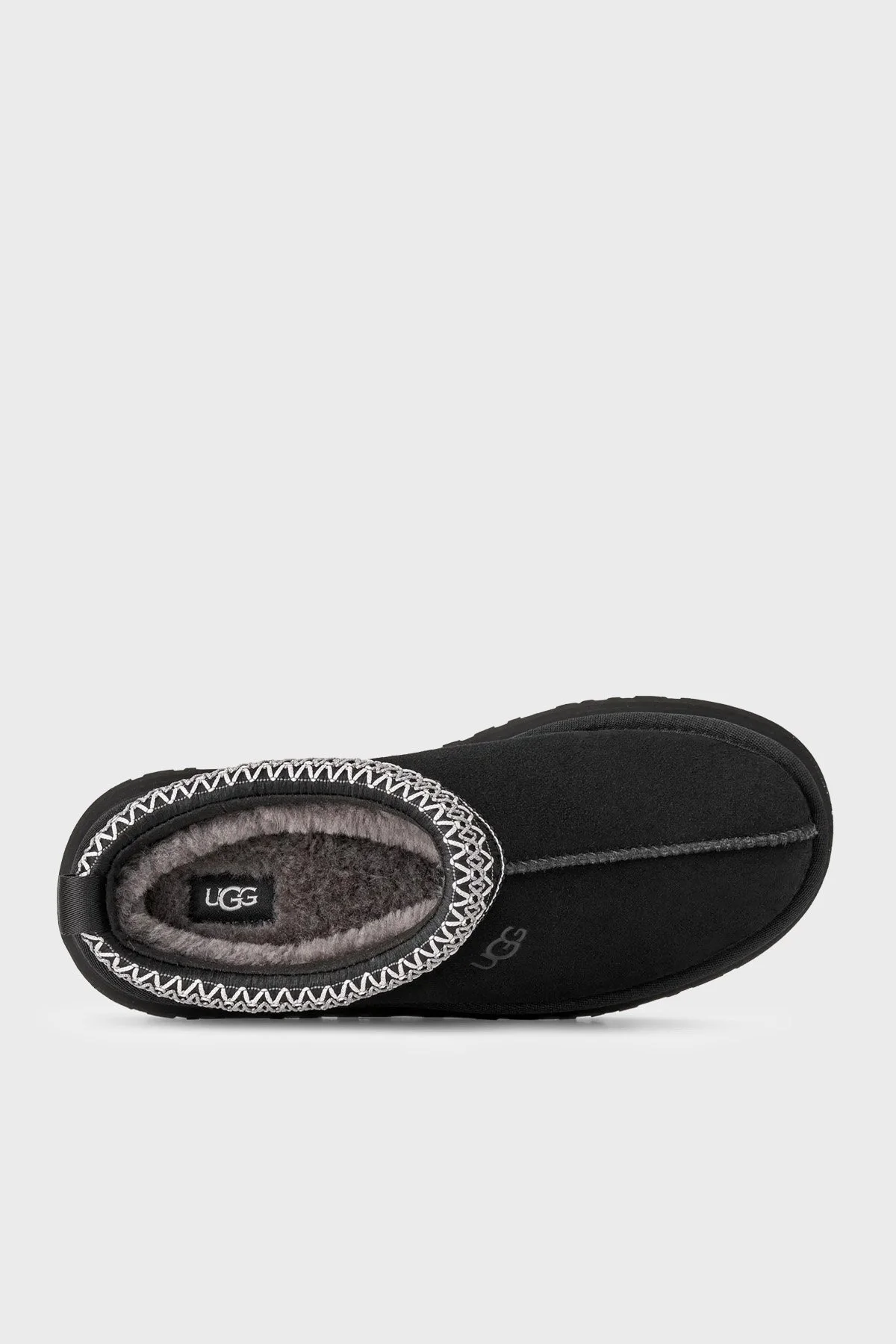 Ugg Logolu Hakiki Deri Platform Taban Yünlü Süet Kadın Terlik 1174471 Siyah - 6