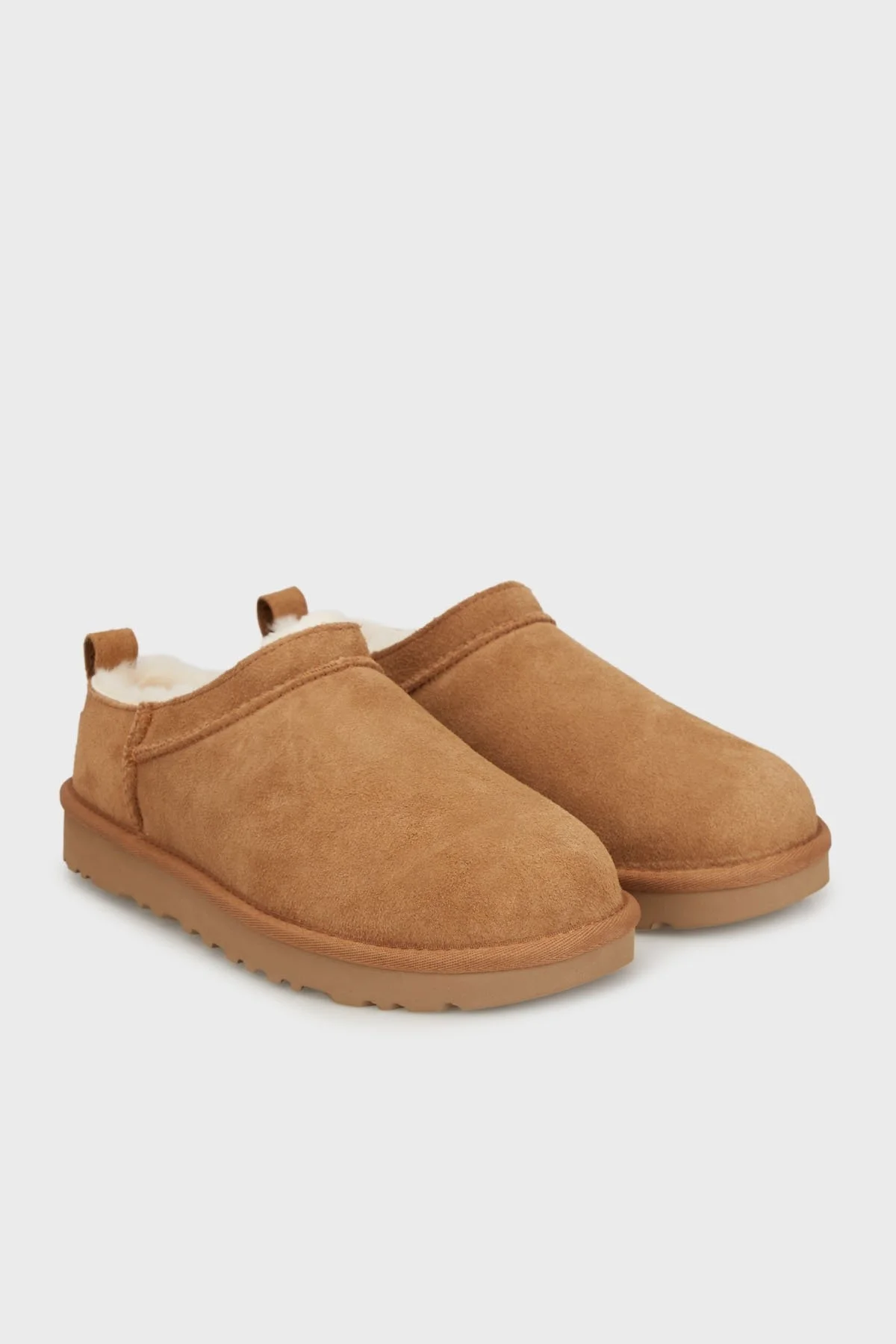 Ugg Logolu Hakiki Deri Suya Dayanıklı Kısa Bilekli Süet Bayan Bot 1173891 TABA - 2