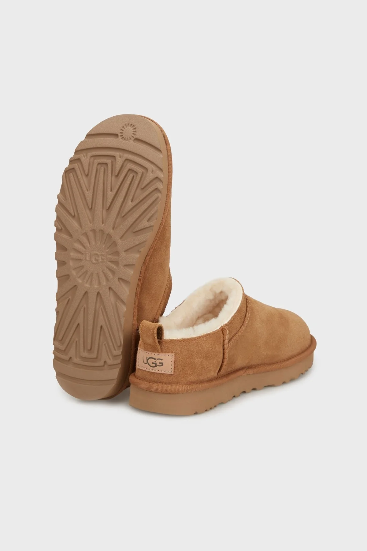 Ugg Logolu Hakiki Deri Suya Dayanıklı Kısa Bilekli Süet Bayan Bot 1173891 TABA - 4