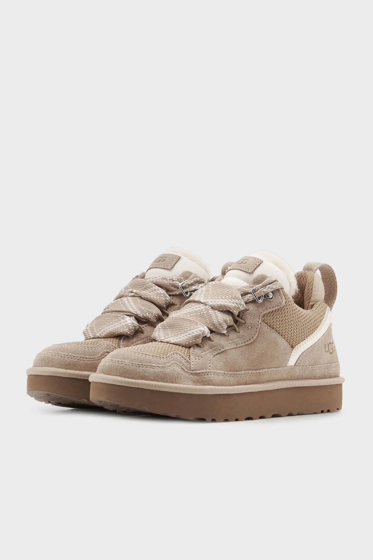 Ugg Logolu Hakiki Deri Yünlü Bilekli Sneaker Kadın Ayakkabı 1144032 KUM - 3
