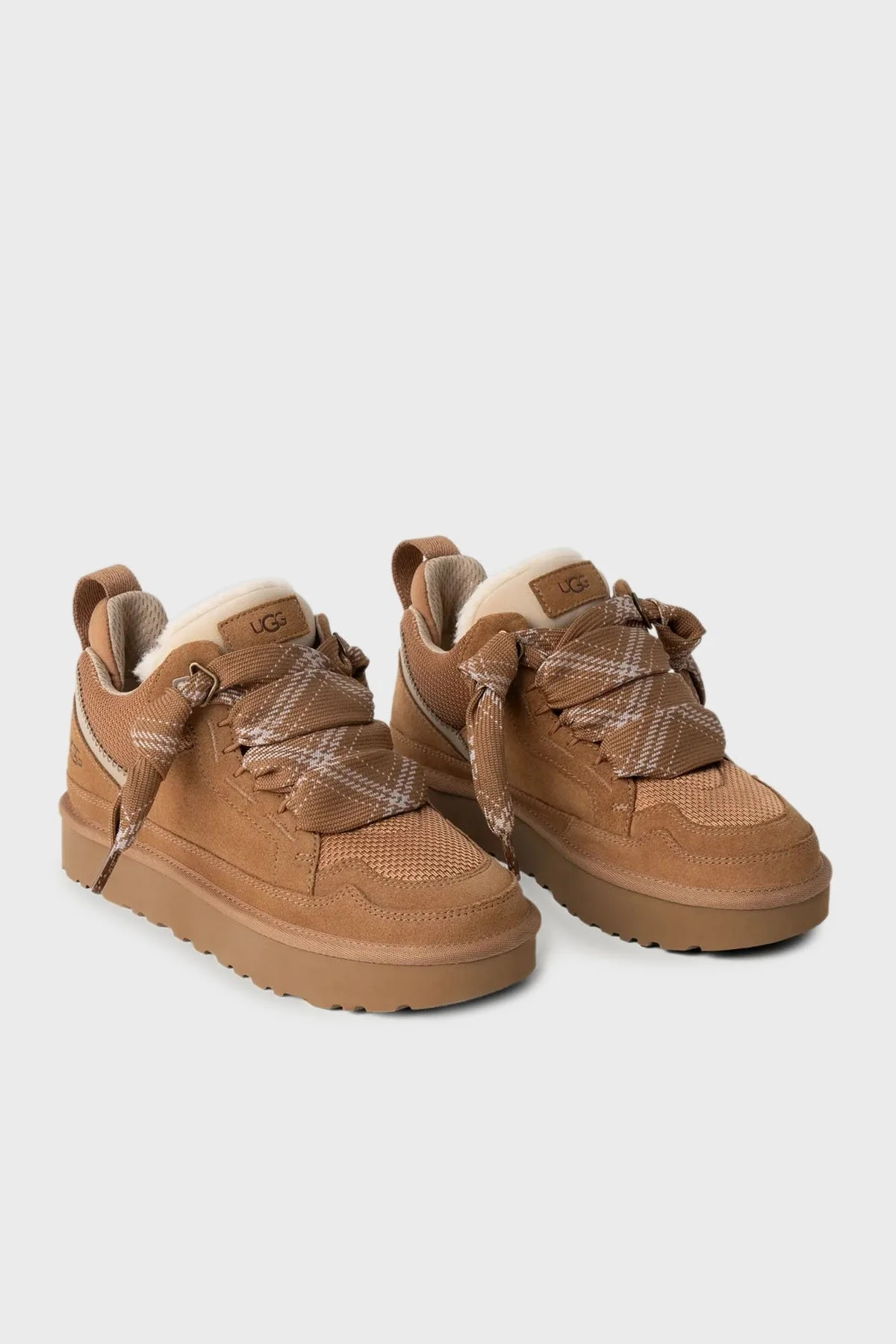 Ugg Logolu Hakiki Deri Yünlü Bilekli Sneaker Bayan Ayakkabı 1144032 TABA - 3