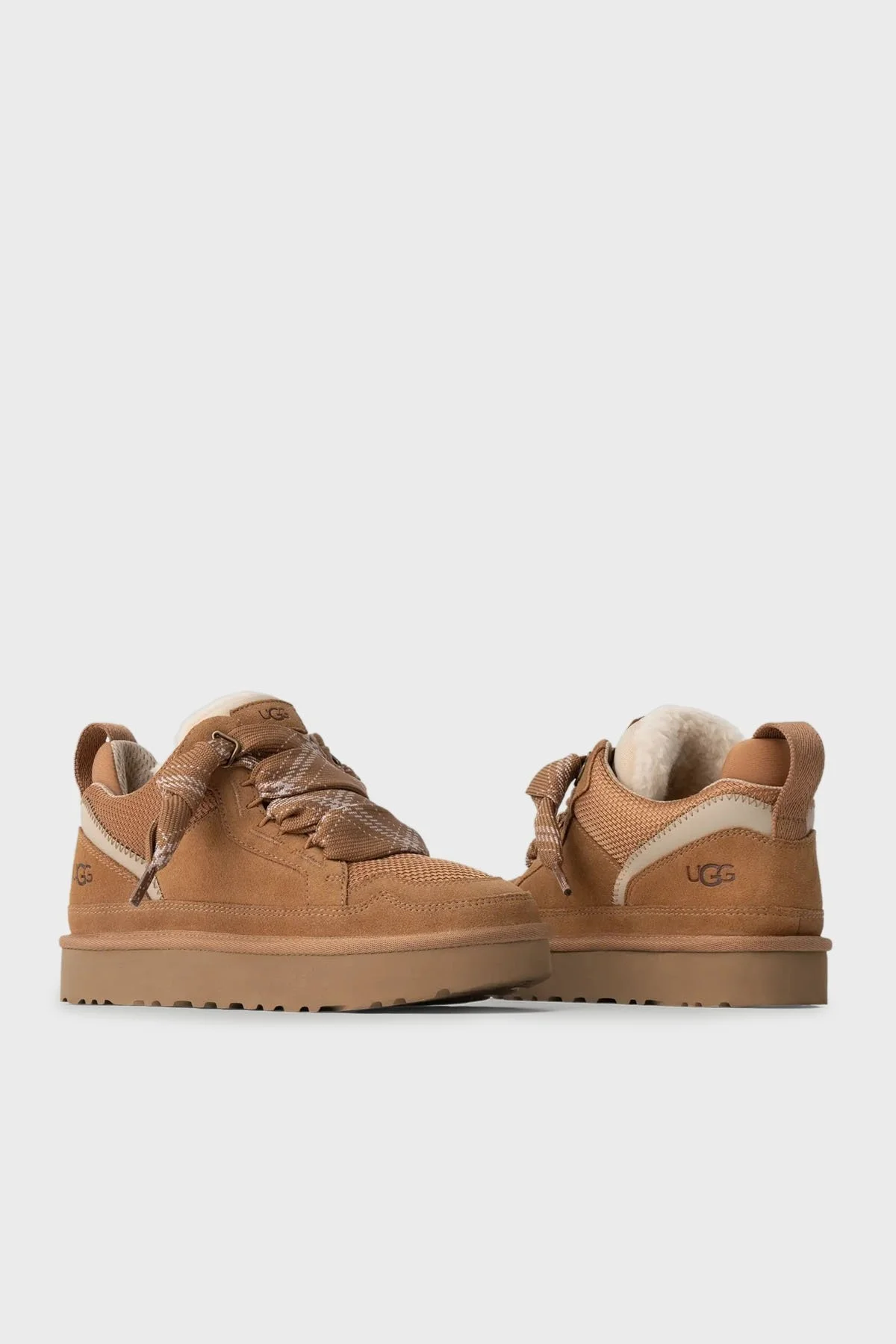 Ugg Logolu Hakiki Deri Yünlü Bilekli Sneaker Bayan Ayakkabı 1144032 TABA - 4