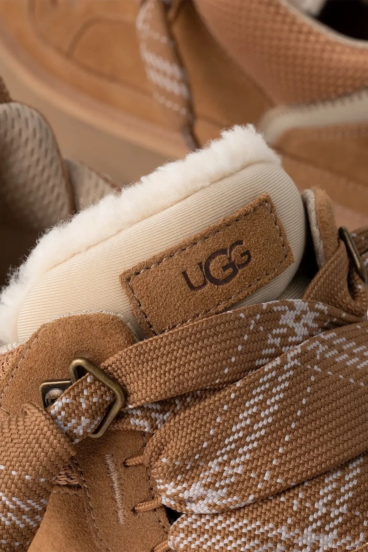 Ugg Logolu Hakiki Deri Yünlü Bilekli Sneaker Bayan Ayakkabı 1144032 TABA - 5