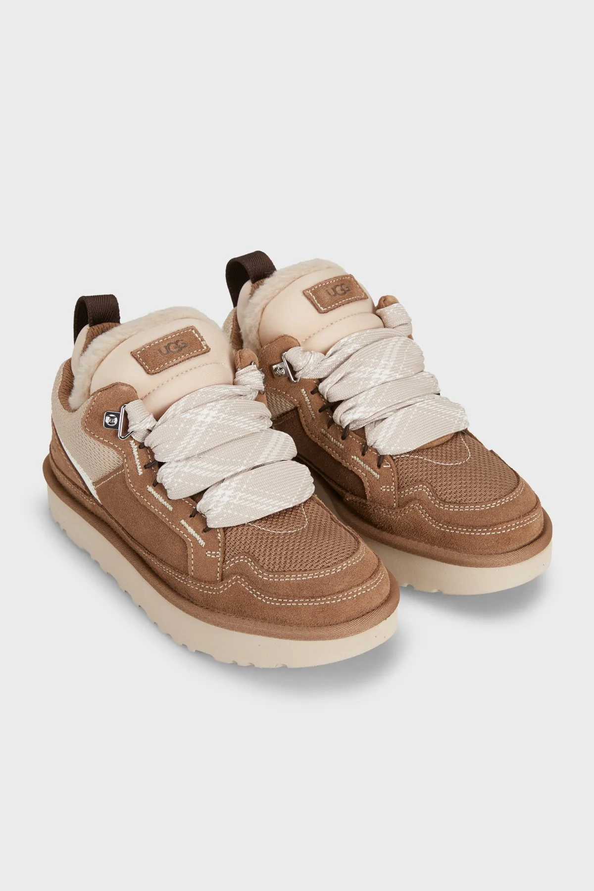 Ugg Logolu Hakiki Deri Yünlü Bilekli Sneaker Kadın Ayakkabı 1144032 Vizon - 3