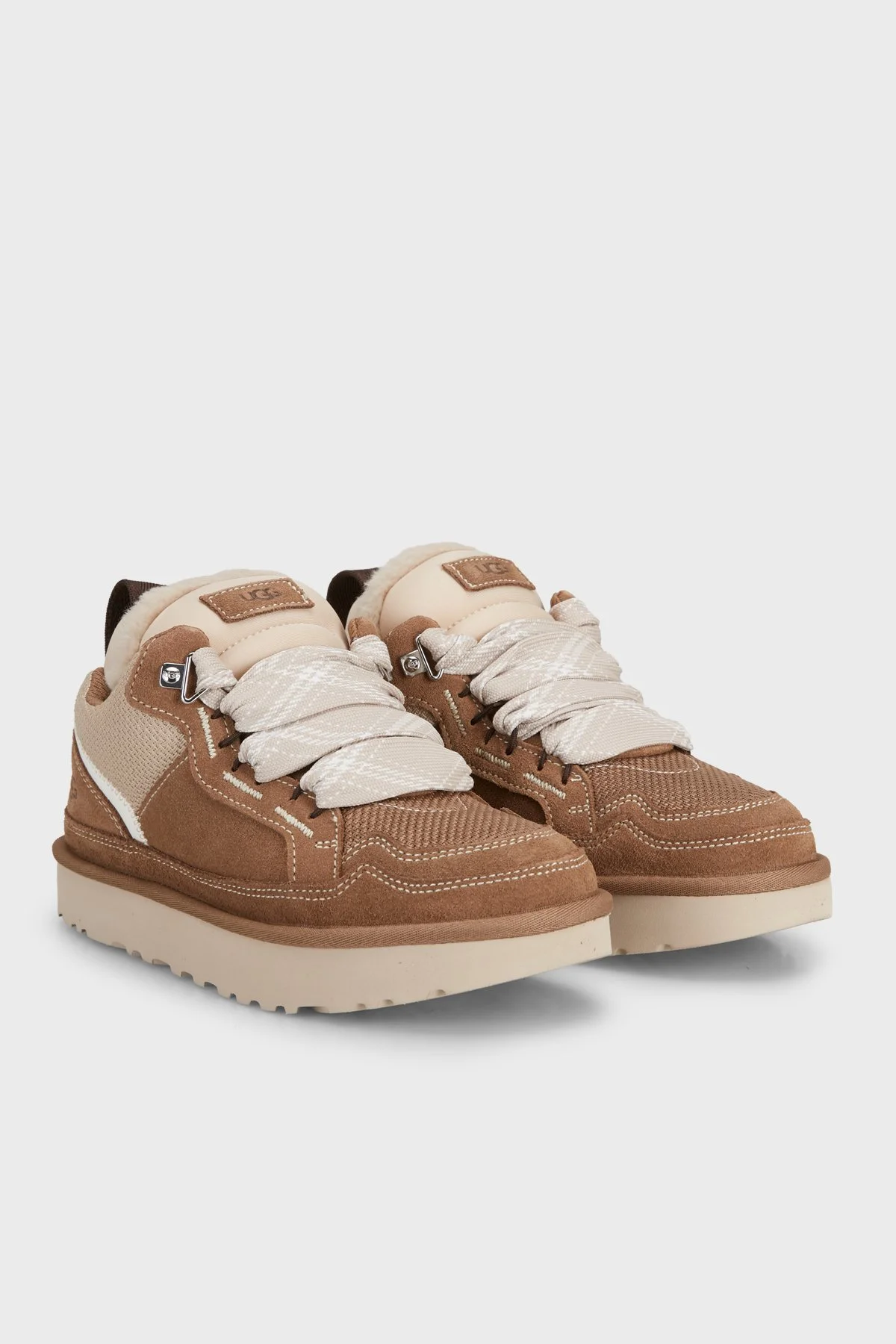 Ugg Logolu Hakiki Deri Yünlü Bilekli Sneaker Kadın Ayakkabı 1144032 Vizon - 4