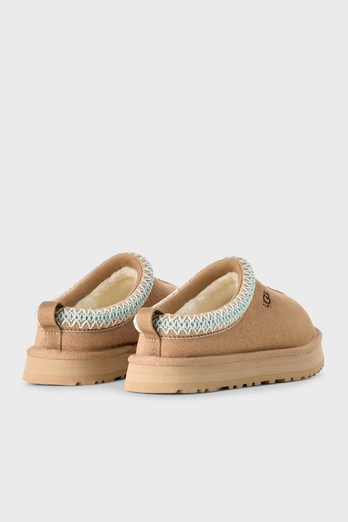 Ugg Logolu Hakiki Deri Yünlü Süet Bayan Terlik 1143776K KUM - 4