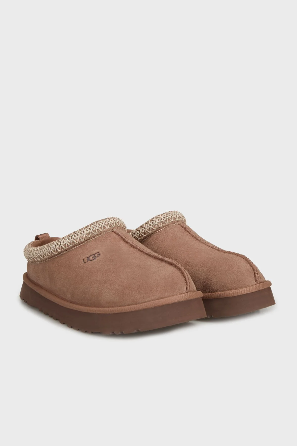 Ugg Logolu Hakiki Deri Yünlü Süet Bayan Terlik 1143776K PUDRA - 3