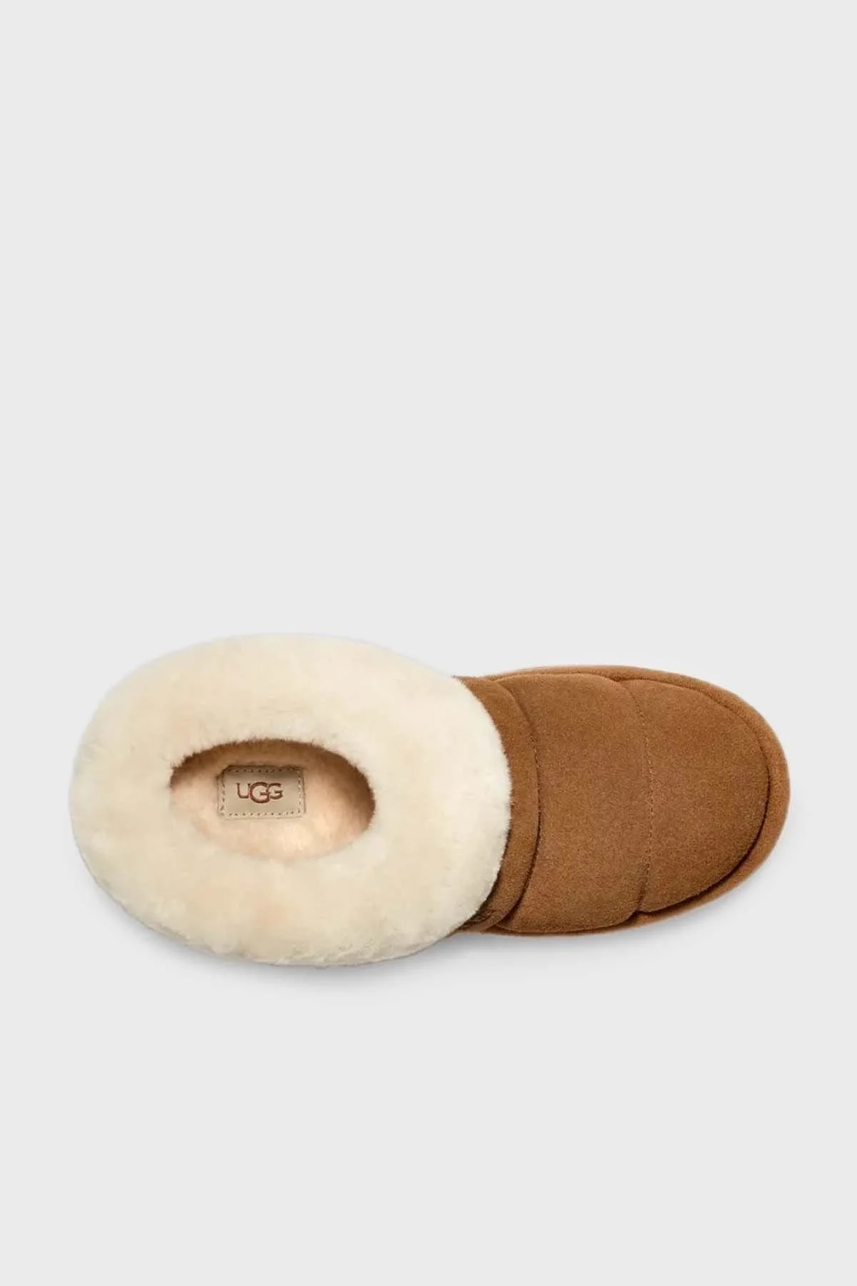 Ugg Logolu Kalın Tabanlı Kürklü Hakiki Deri Bayan Terlik 1146390 TABA - 5