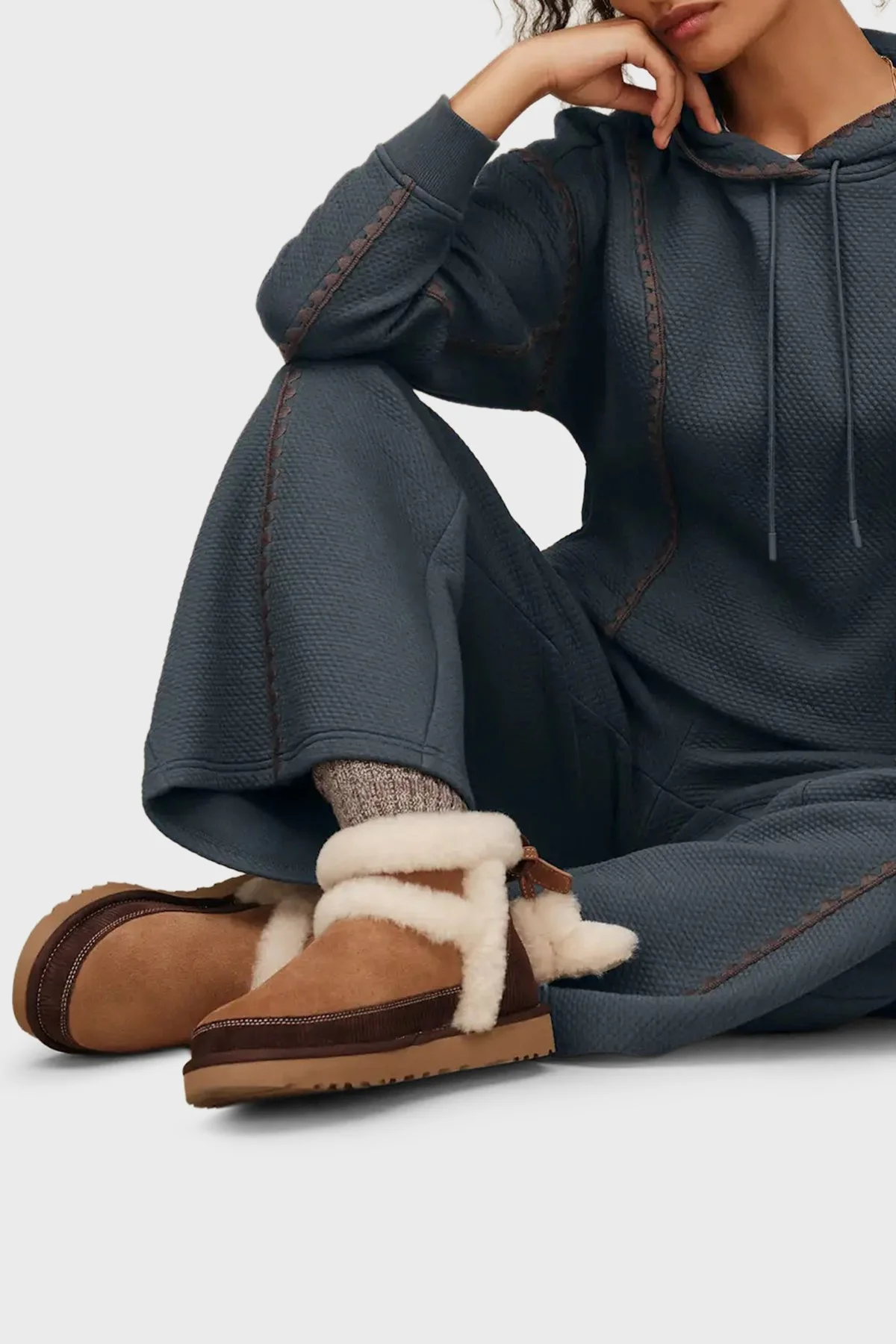 Ugg Logolu Süet Deri Kısa Kadın Bot 1180434 Taba - 2
