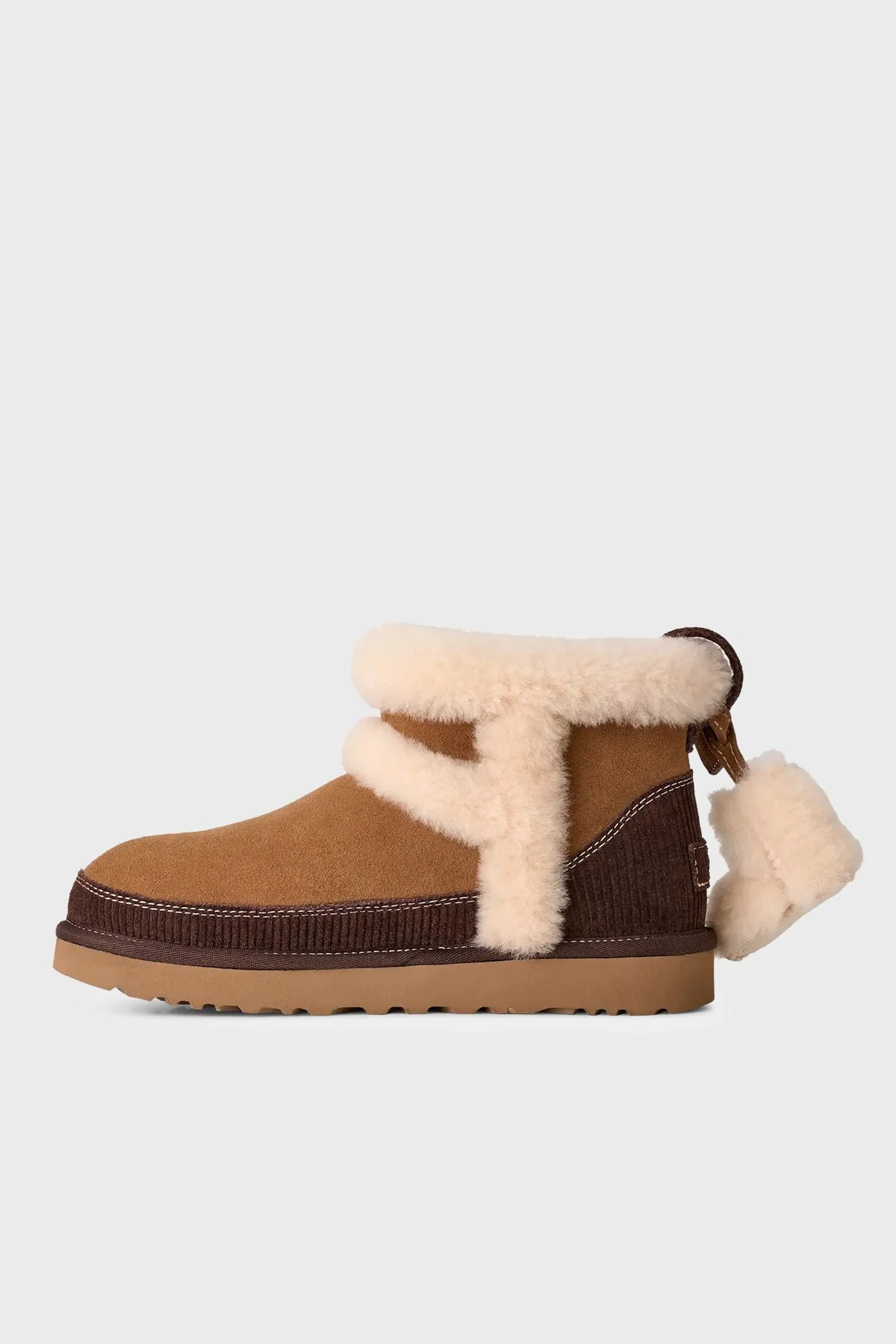 Ugg Logolu Süet Deri Kısa Kadın Bot 1180434 Taba - 3