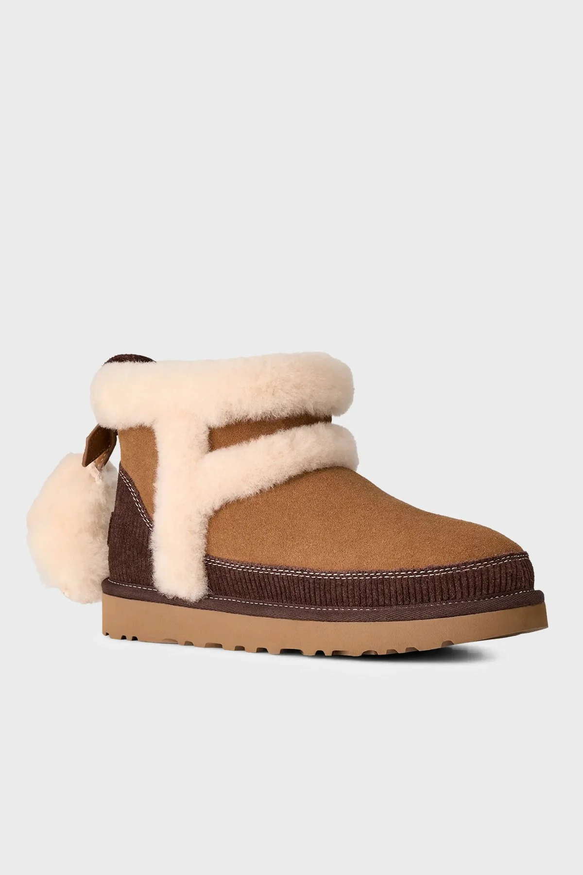 Ugg Logolu Süet Deri Kısa Kadın Bot 1180434 Taba - 5