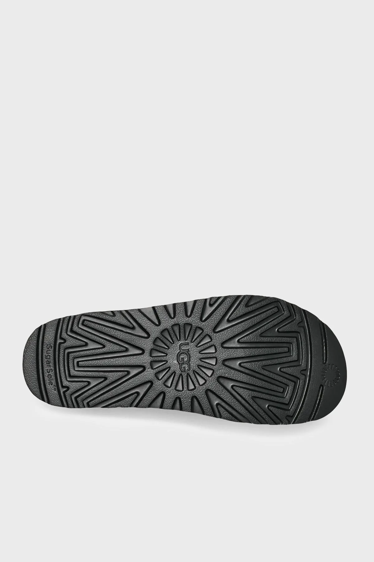 Ugg Logolu Süet Kalın Taban Cırtlı Kadın Sandalet 1136783 SİYAH - 6