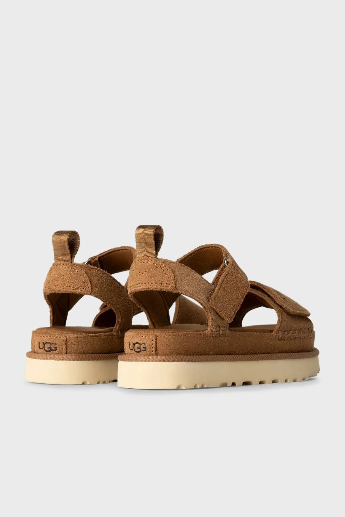 Ugg Logolu Süet Kalın Tırlıklı Taban Cırtlı Çocuk Sandalet 1136539K TABA - 3