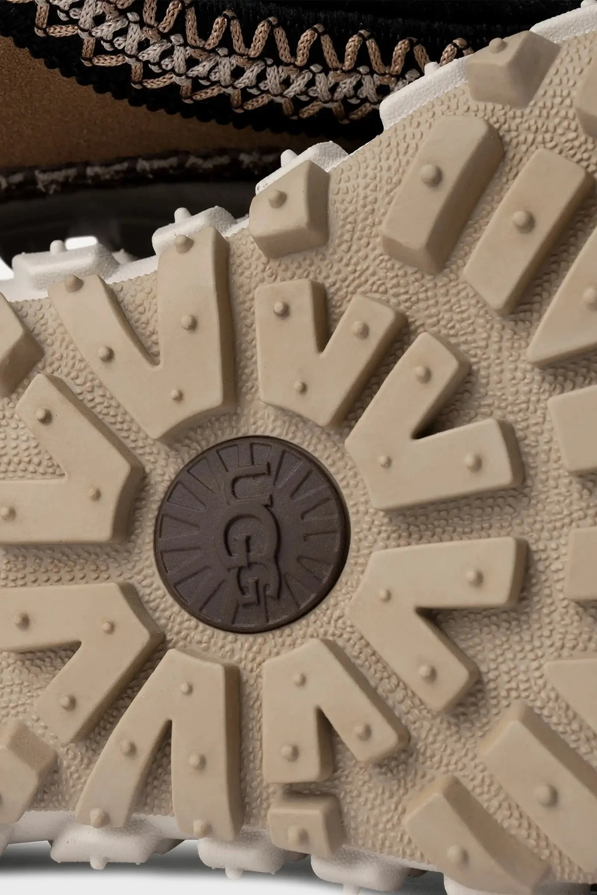 Ugg Logolu Süet Paltform Taban Unisex Terlik 1155650 TABA-EKRU - 12