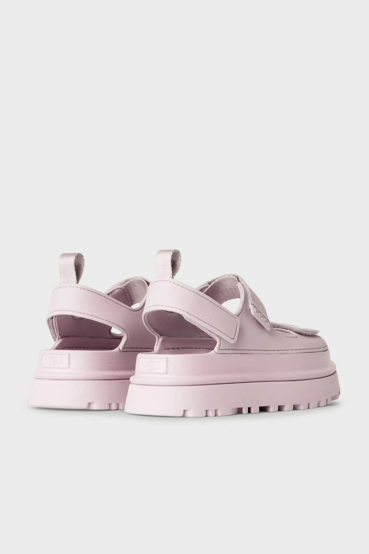 Ugg Logolu Tırtıklı Kalın Taban Cırtlı Kadın Sandalet 1152685 AÇIK PEMBE - 5
