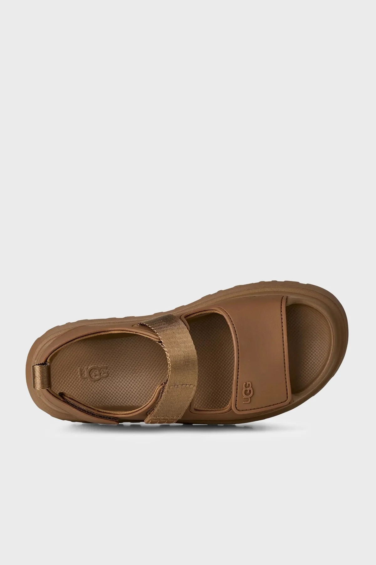 Ugg Logolu Tırtıklı Kalın Taban Cırtlı Kadın Sandalet 1152685 KAHVE - 6