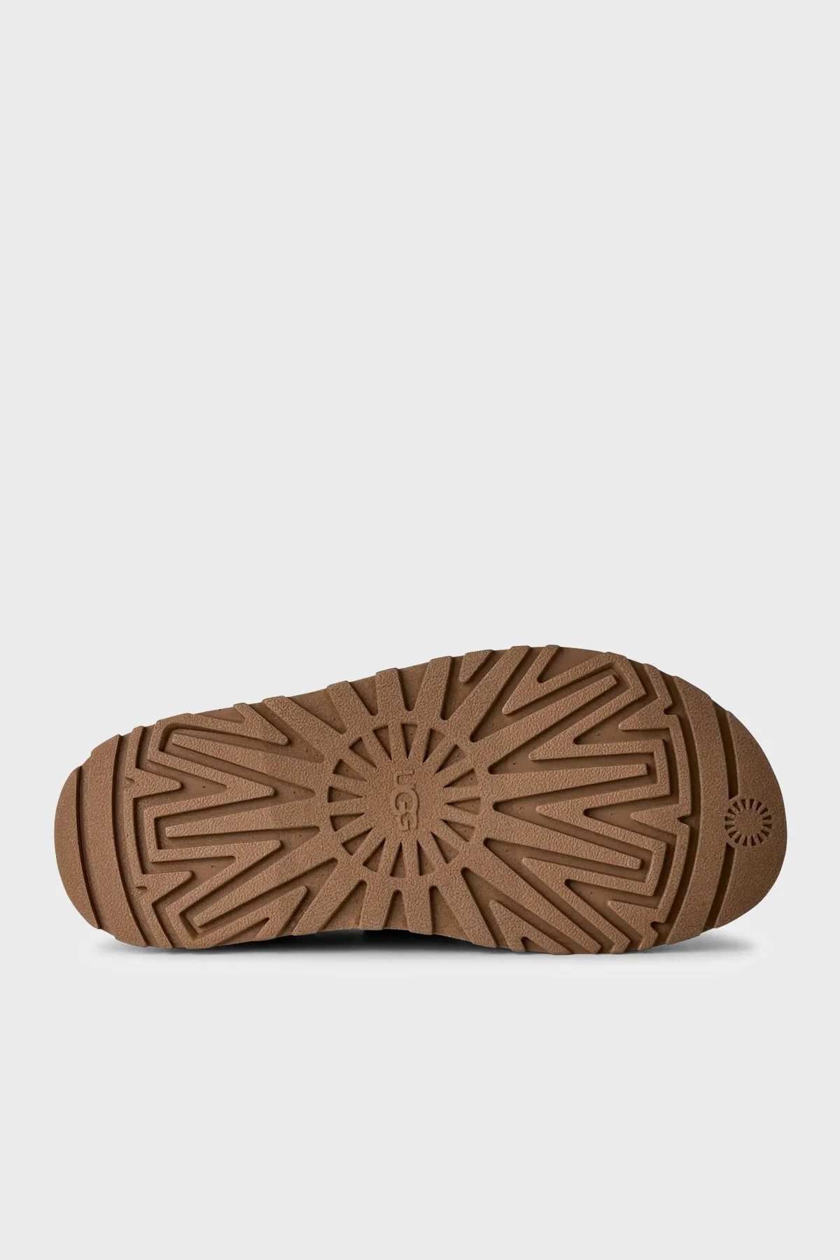 Ugg Logolu Tırtıklı Kalın Taban Cırtlı Kadın Sandalet 1152685 KAHVE - 7