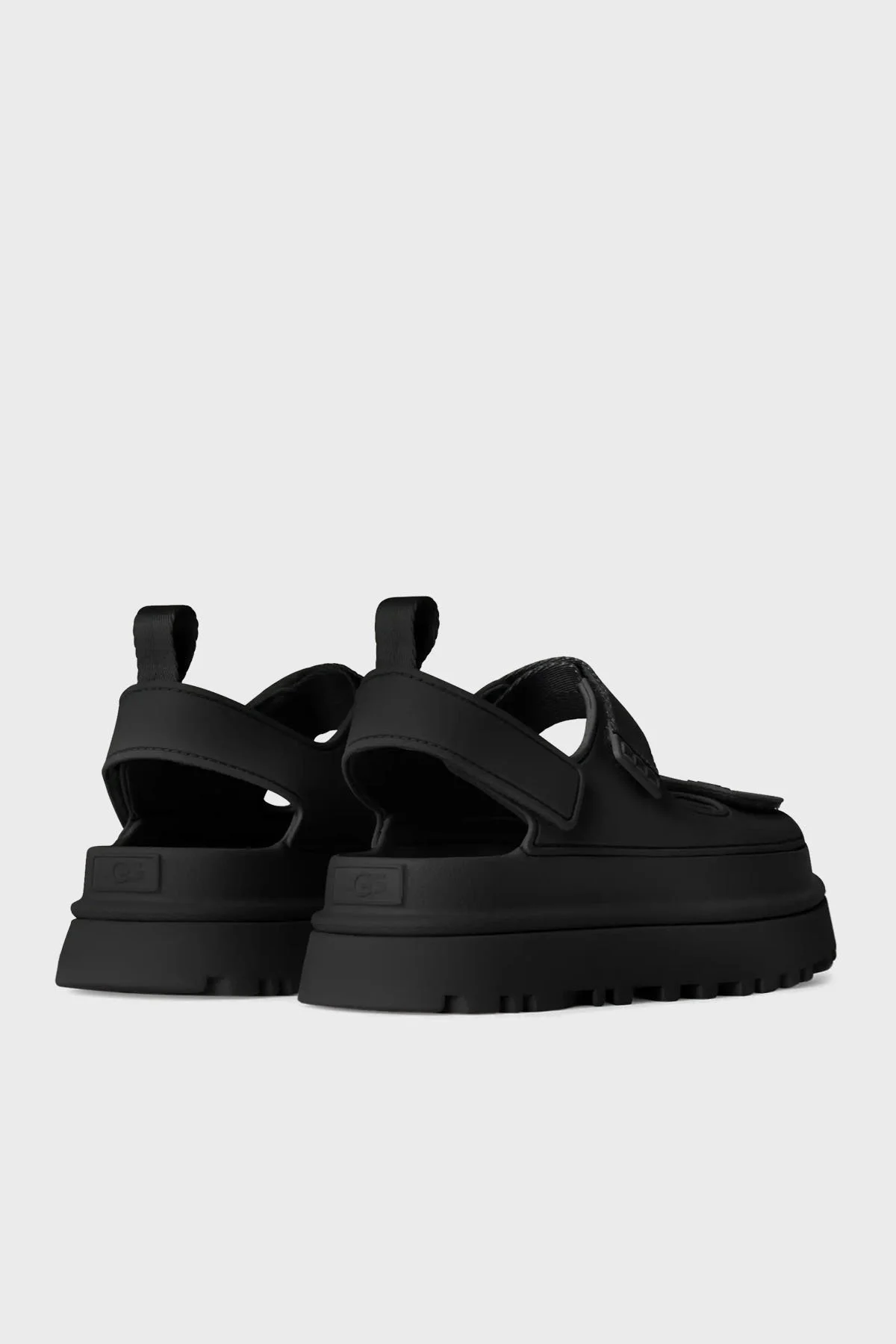 Ugg Logolu Tırtıklı Kalın Taban Cırtlı Kadın Sandalet 1152685 SİYAH - 3