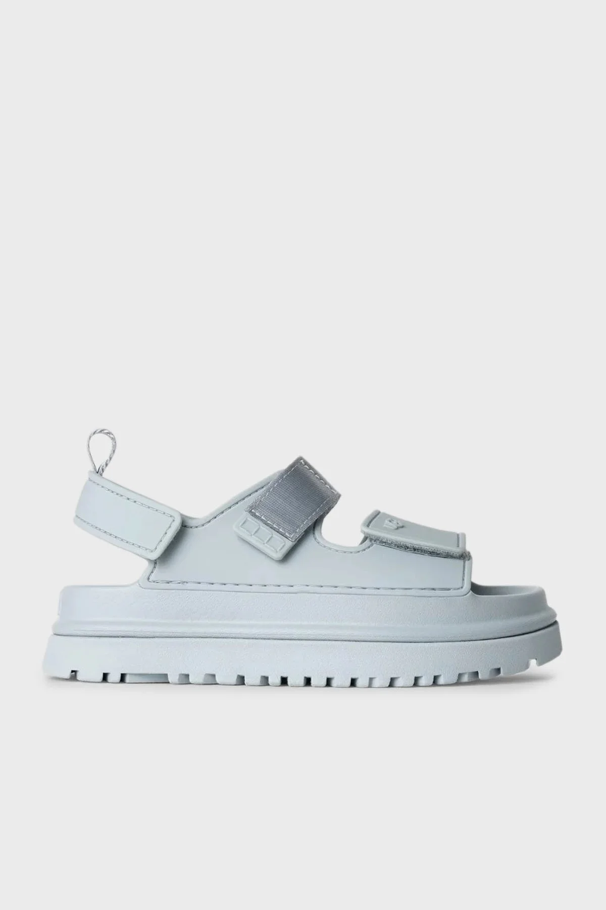 Ugg Logolu Tırtıklı Kalın Taban Cırtlı Çocuk Sandalet 1152813K AÇIK MAVİ - 1