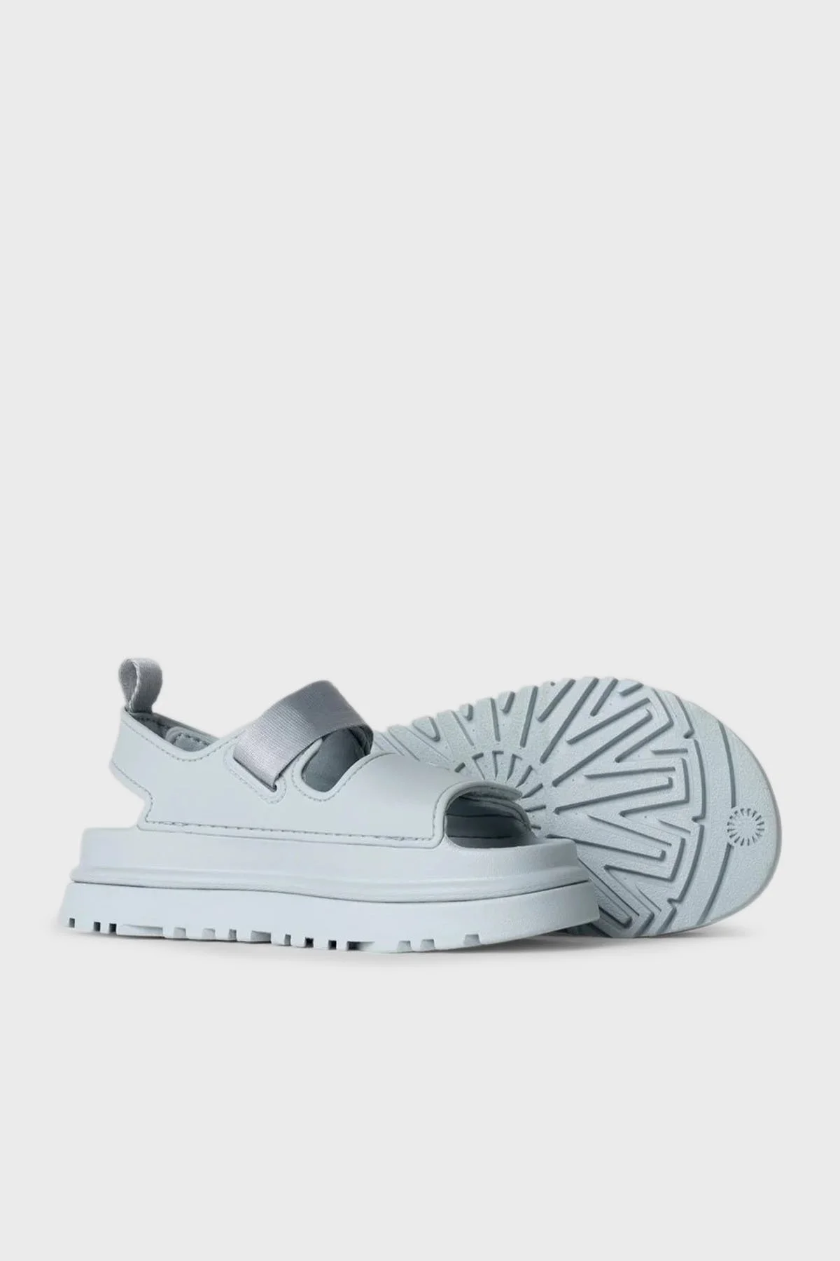 Ugg Logolu Tırtıklı Kalın Taban Cırtlı Çocuk Sandalet 1152813K AÇIK MAVİ - 2