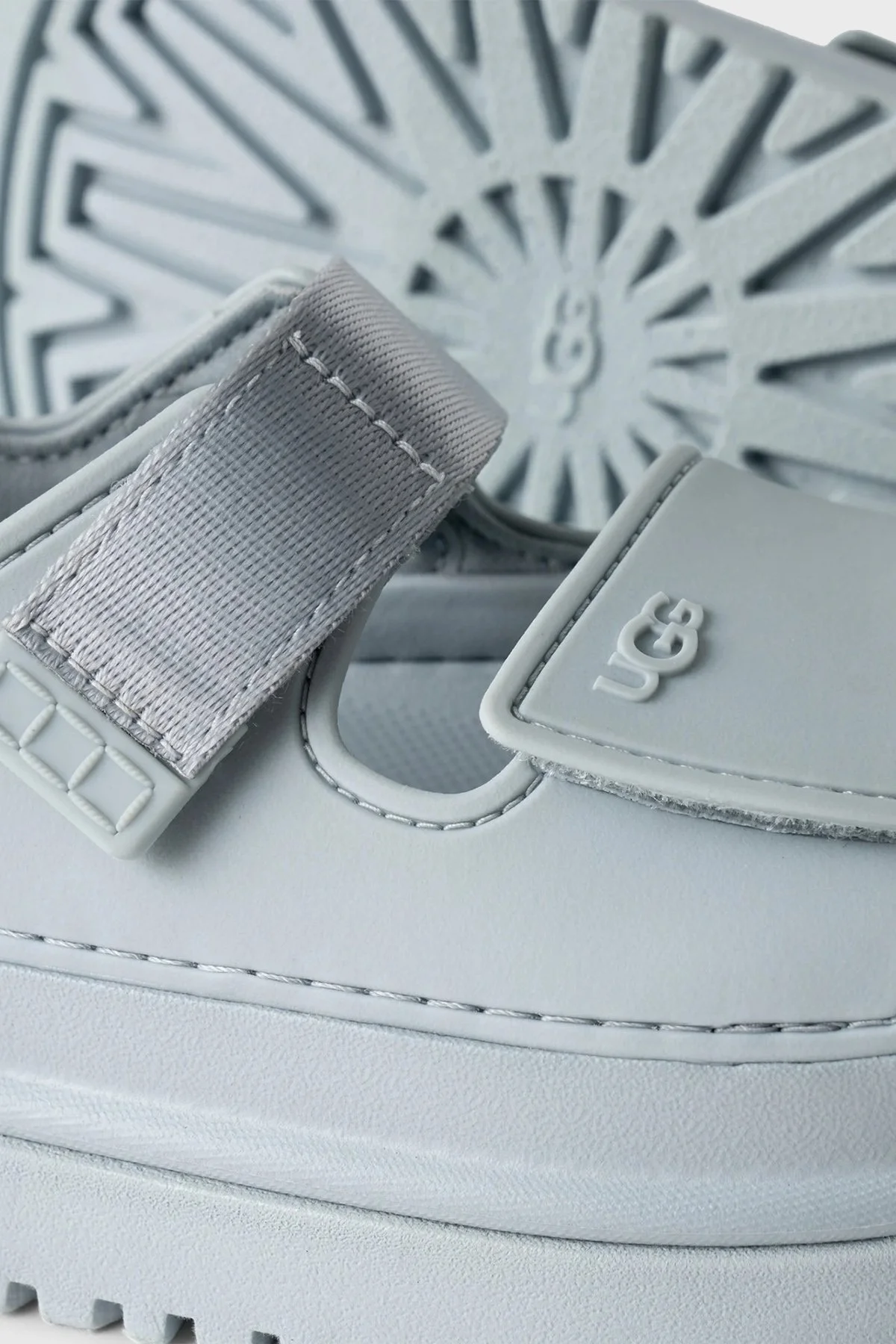 Ugg Logolu Tırtıklı Kalın Taban Cırtlı Çocuk Sandalet 1152813K AÇIK MAVİ - 5