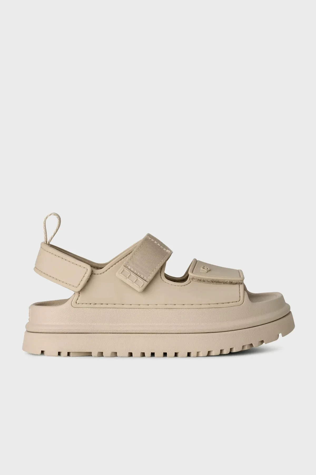 Ugg Logolu Tırtıklı Kalın Taban Cırtlı Çocuk Sandalet 1152813K BEJ - 1