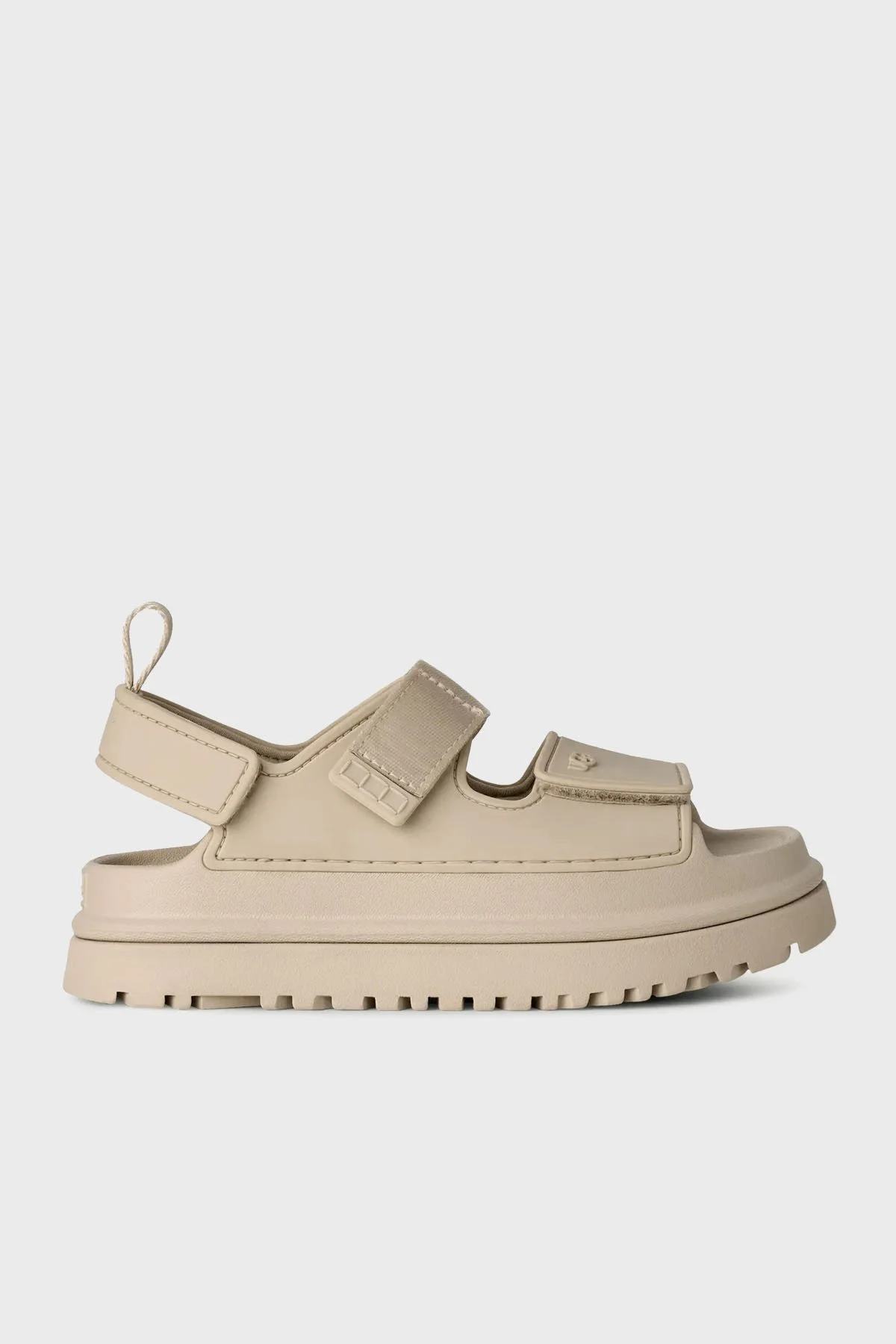 Ugg Logolu Tırtıklı Kalın Taban Cırtlı Çocuk Sandalet 1152813K BEJ - 1