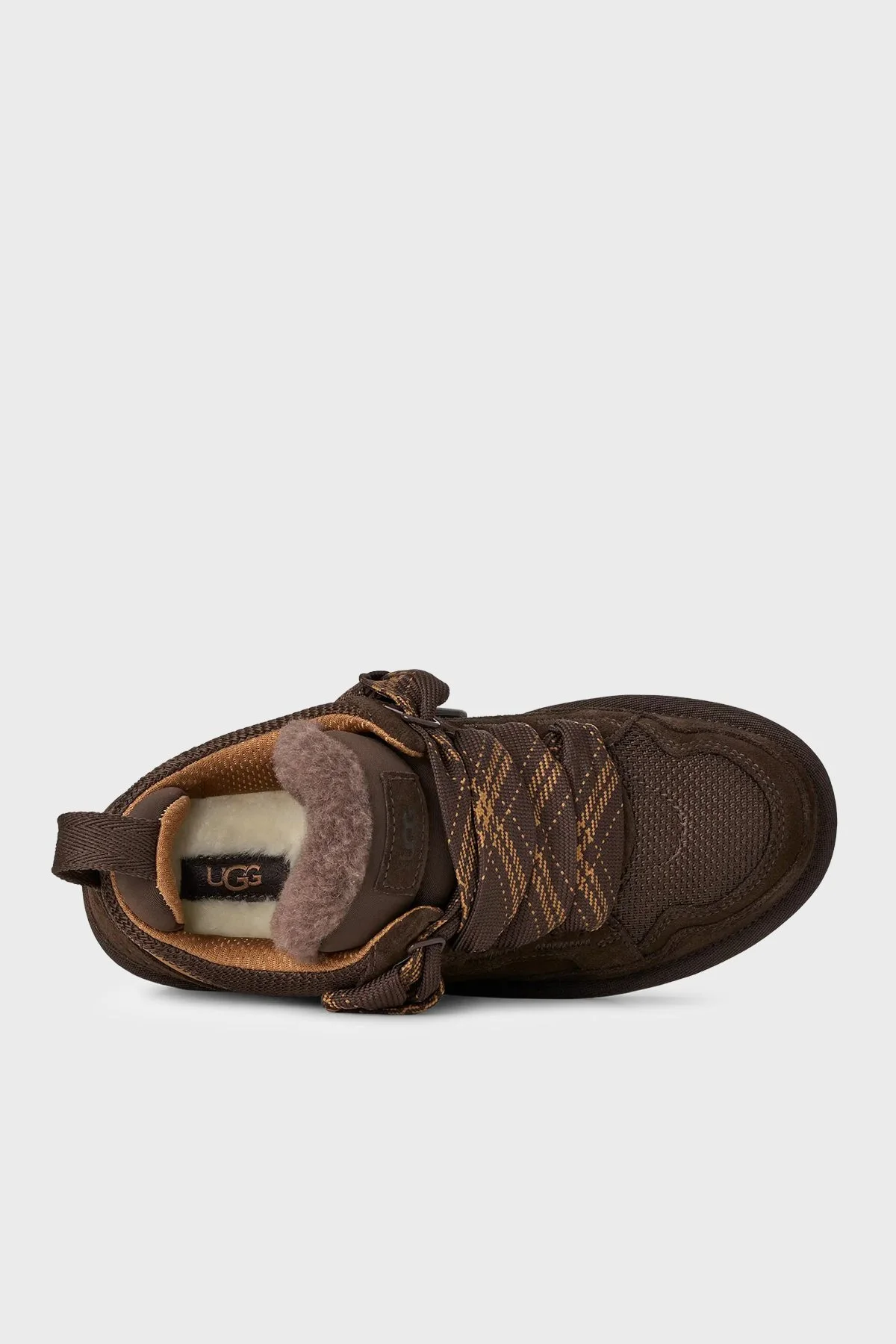 Ugg M Lowmel Logolu Süet Sneaker Erkek Ayakkabı 1170750 Koyu kahve - 6