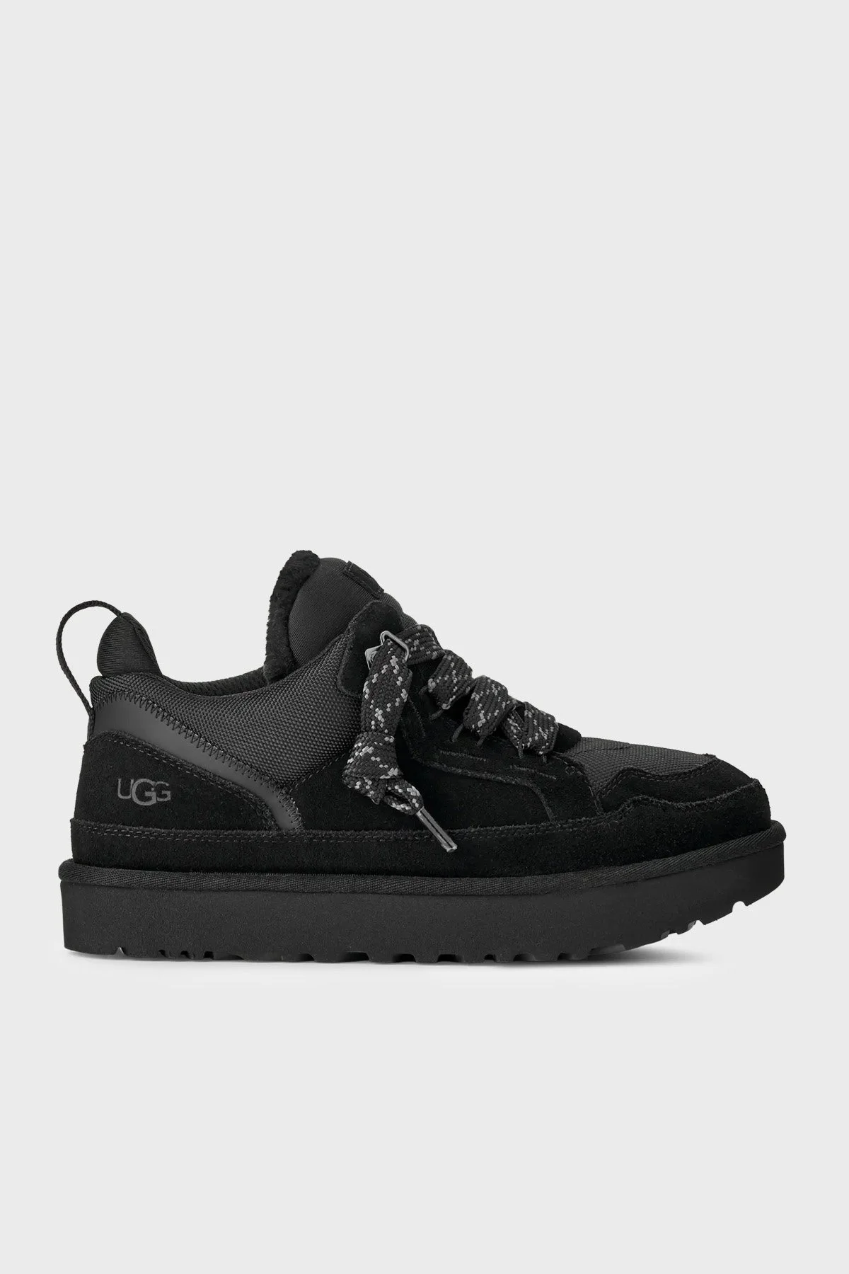 Ugg M Lowmel Logolu Süet Sneaker Erkek Ayakkabı 1170750 Siyah - 1