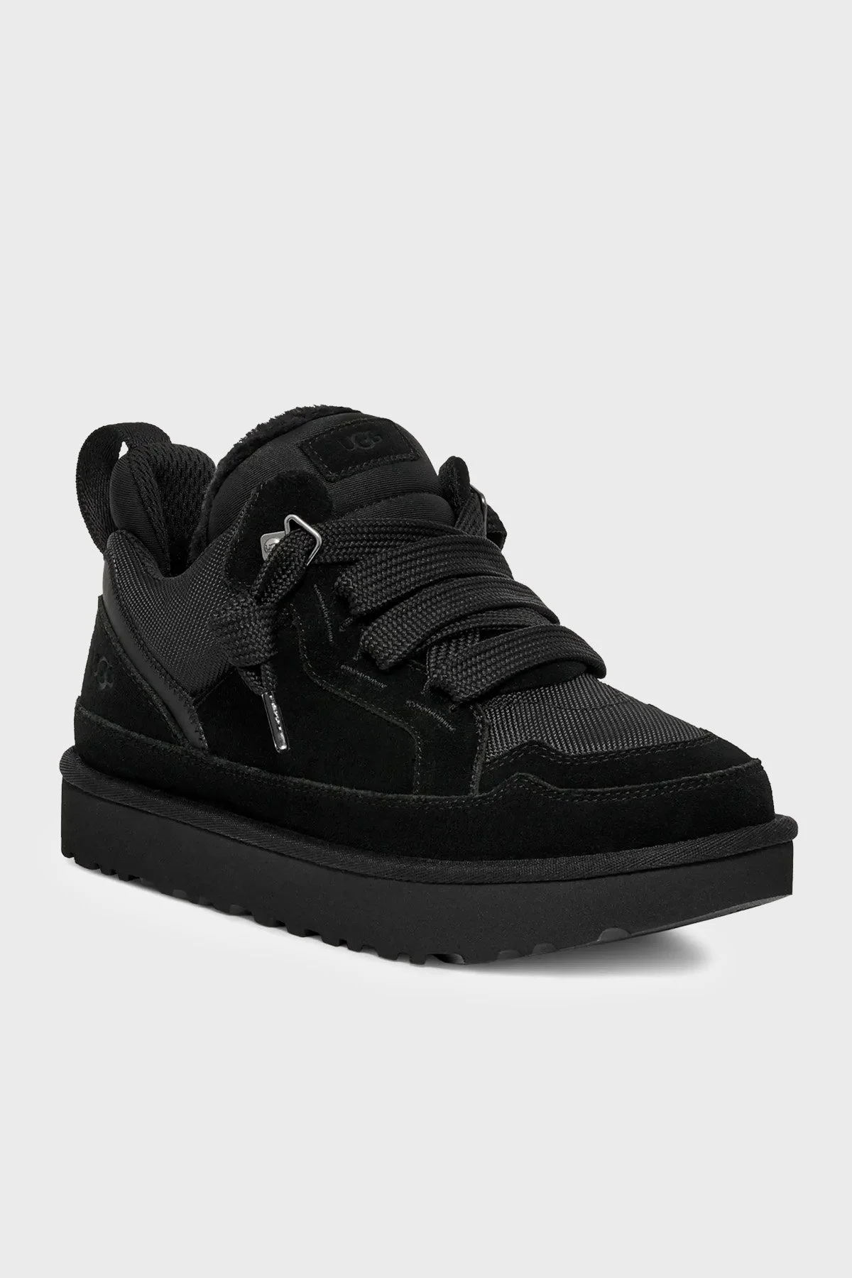 Ugg M Lowmel Logolu Süet Sneaker Erkek Ayakkabı 1170750 Siyah - 3