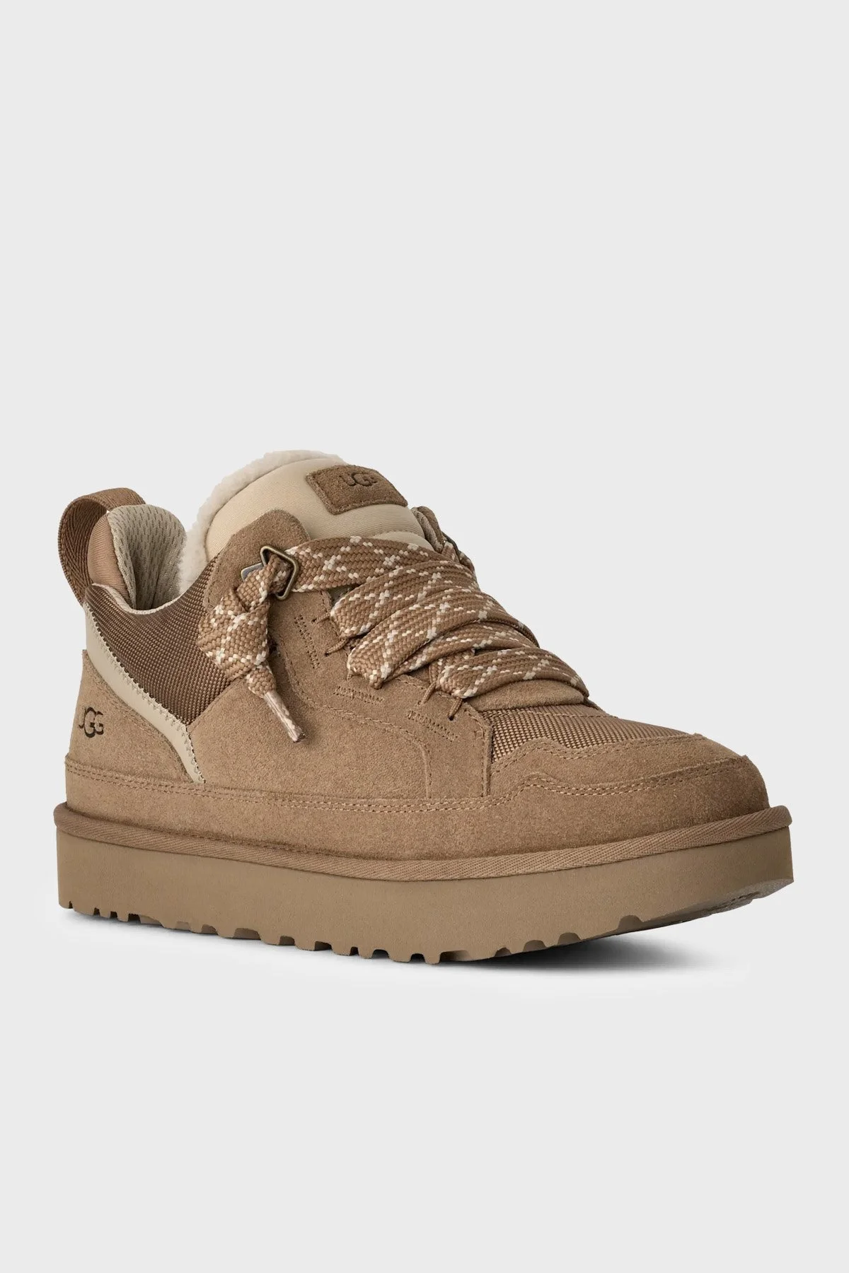 Ugg M Lowmel Logolu Süet Sneaker Erkek Ayakkabı 1170750 Taba - 3