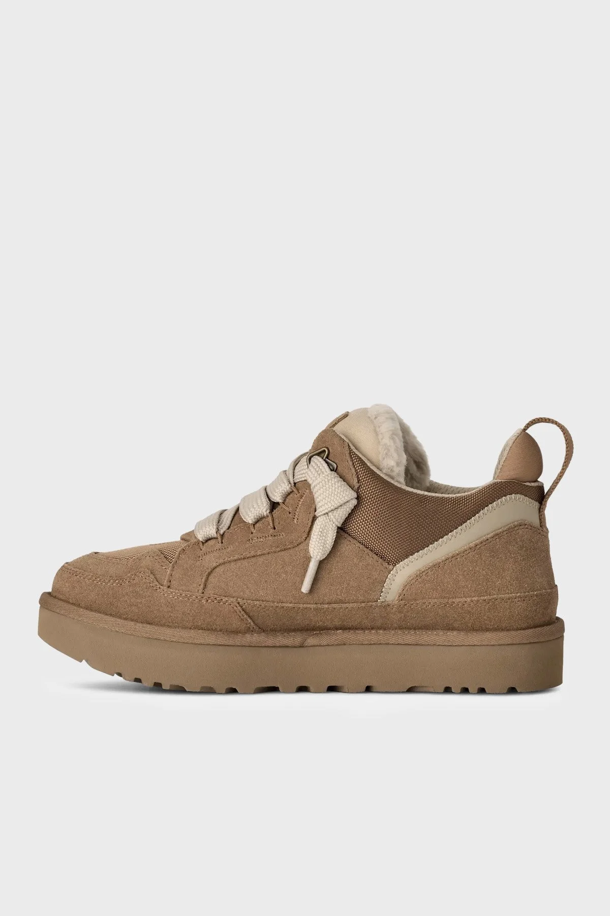 Ugg M Lowmel Logolu Süet Sneaker Erkek Ayakkabı 1170750 Taba - 4