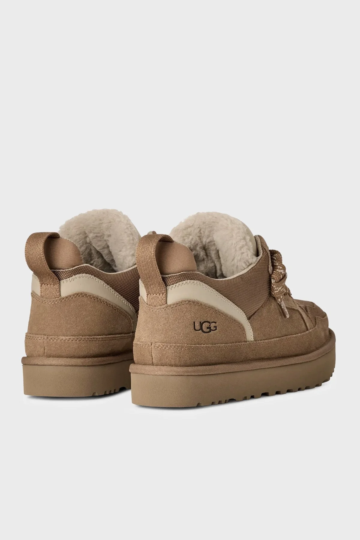 Ugg M Lowmel Logolu Süet Sneaker Erkek Ayakkabı 1170750 Taba - 5