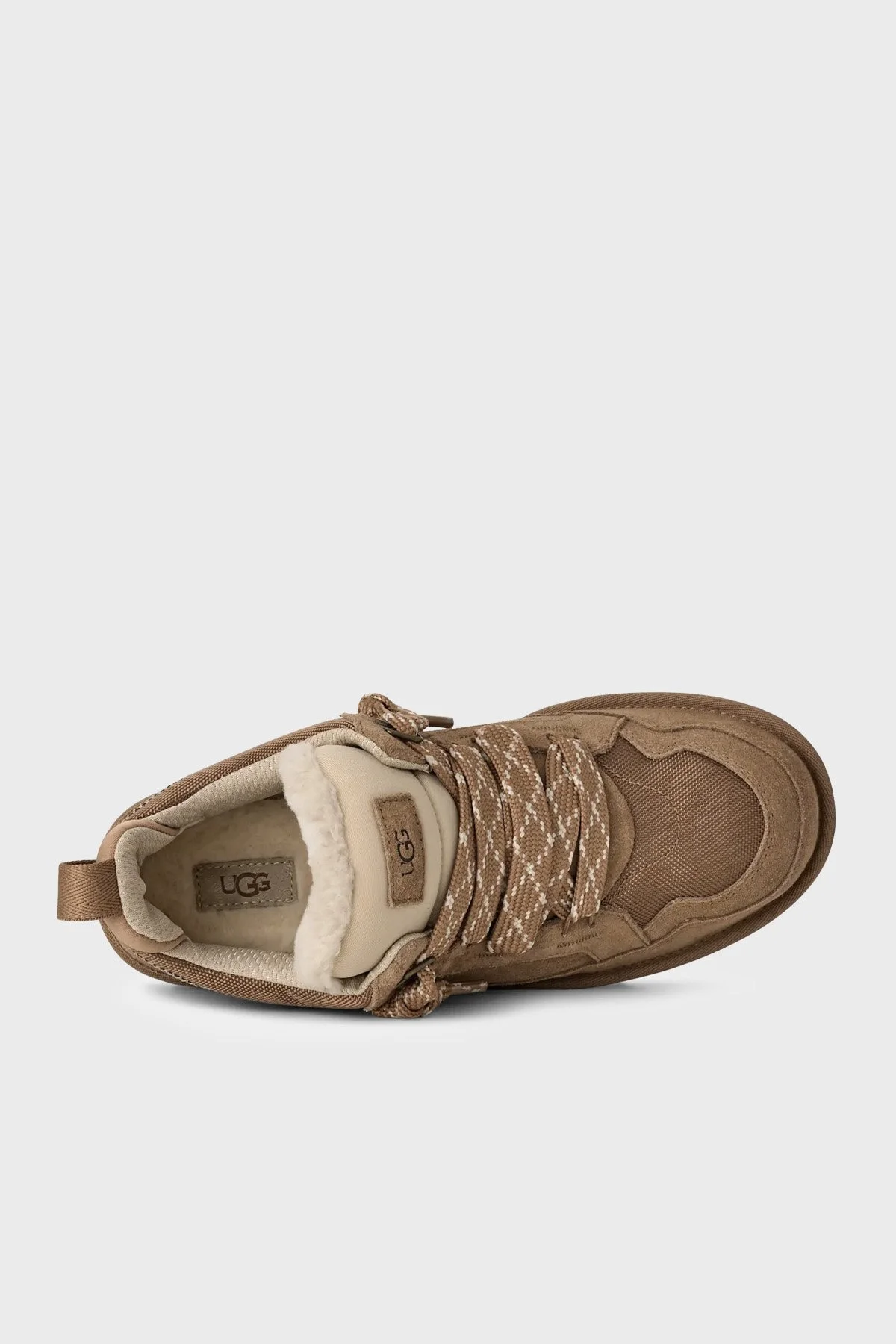 Ugg M Lowmel Logolu Süet Sneaker Erkek Ayakkabı 1170750 Taba - 6