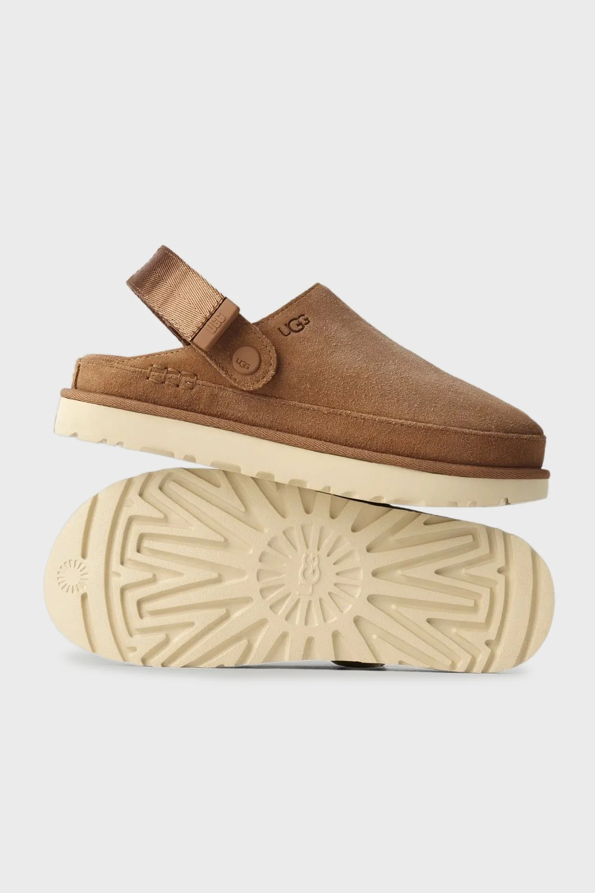 UGG Süet Çift Kullanımlı Kayış Detaylı Kapalı Bayan Terlik 1138252 TABA - 4