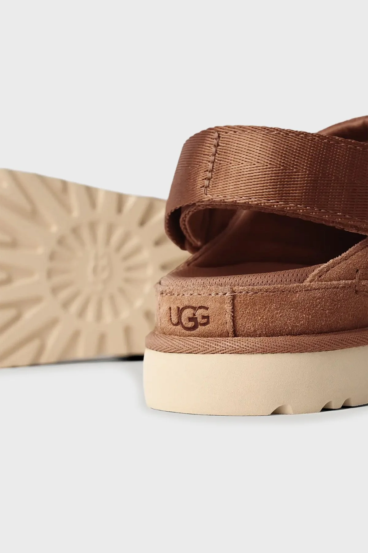 UGG Süet Çift Kullanımlı Kayış Detaylı Kapalı Bayan Terlik 1138252 TABA - 6