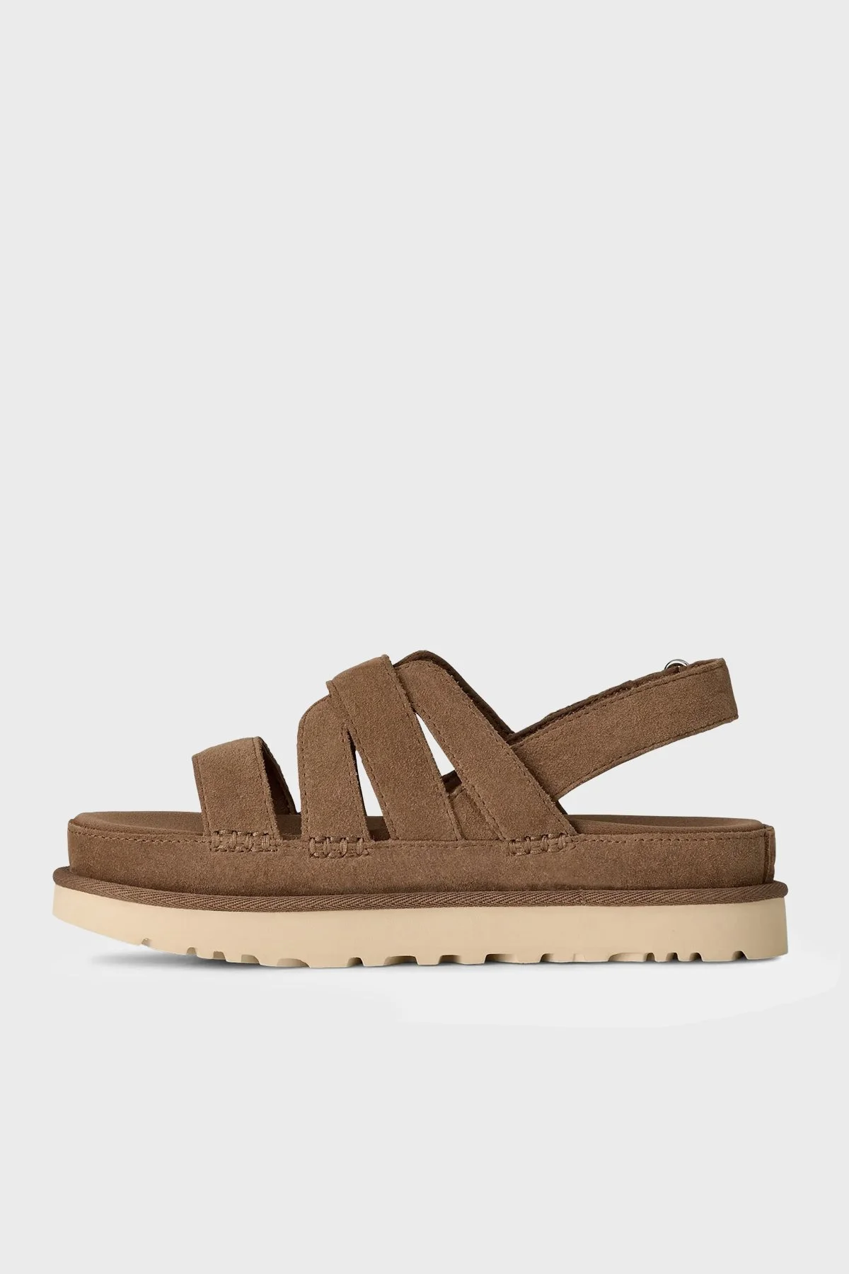 Ugg Süet Kalın Tabanlı Cırt Cırtlı Kadın Sandalet 1175122 TABA - 3